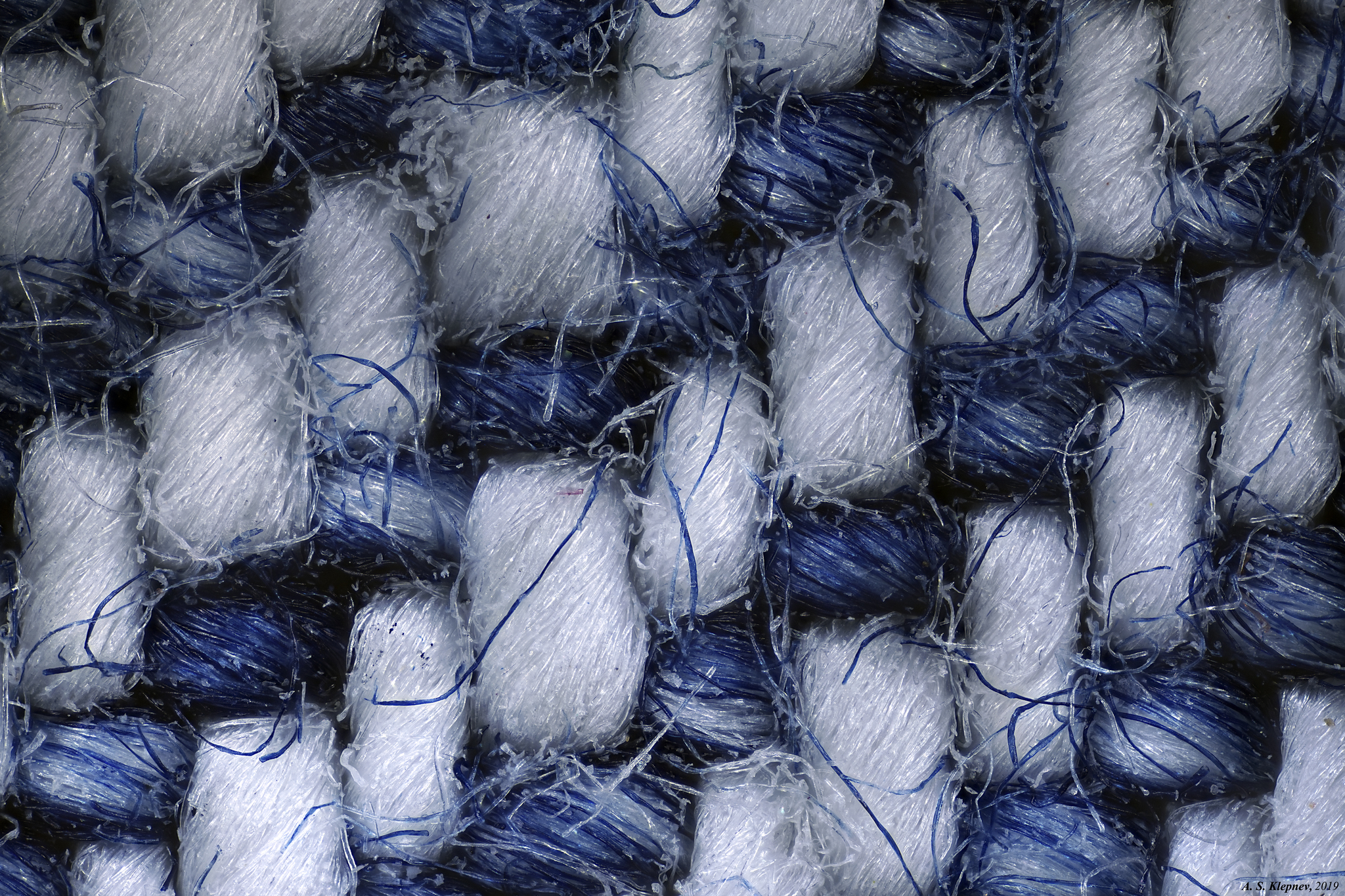 Denim under a microscope. - My, Microscope, Textile, Jeans