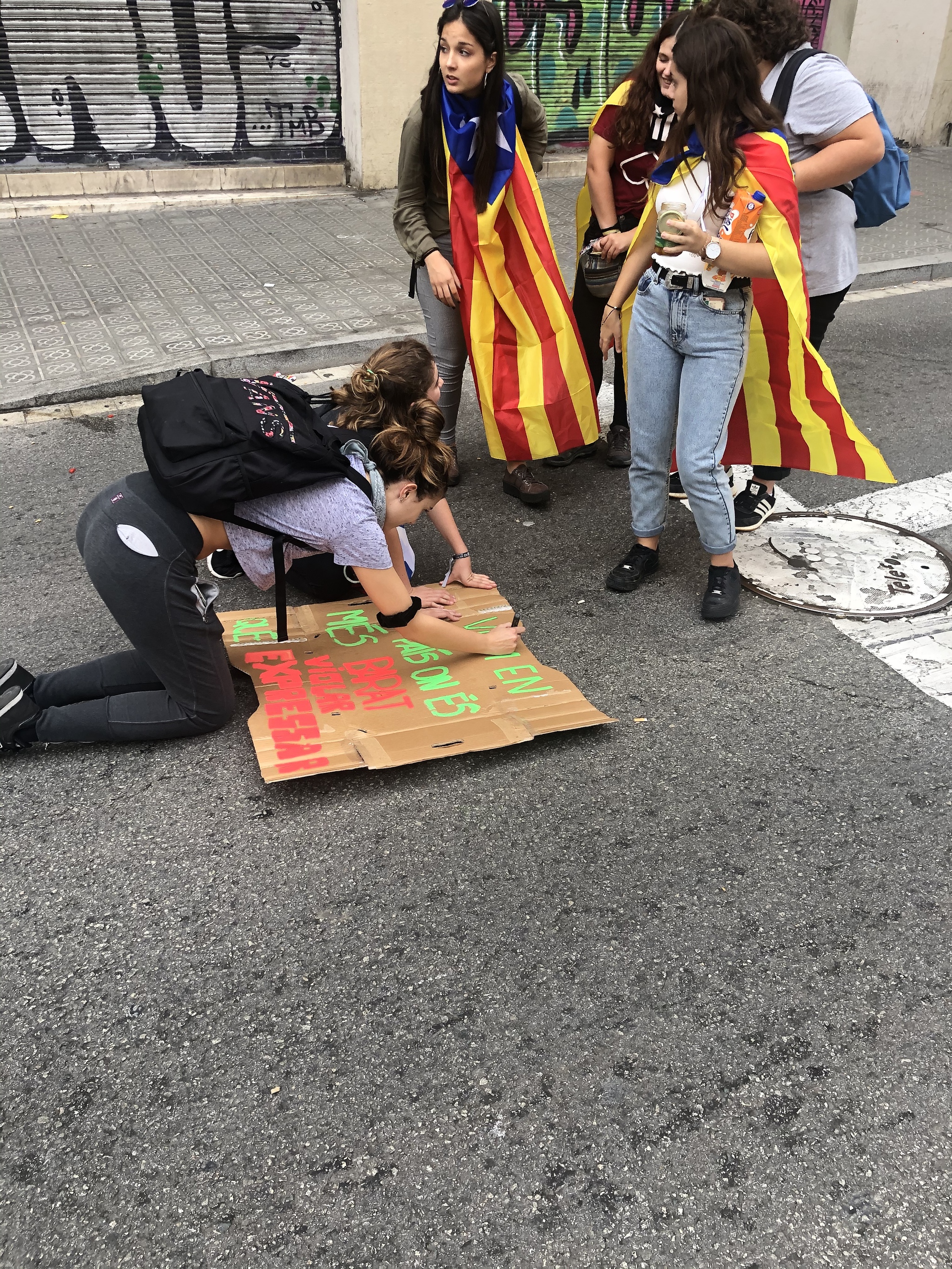 Барселона - Моё, Барселона, Забастовка, Полиция, Длиннопост, Барселона город