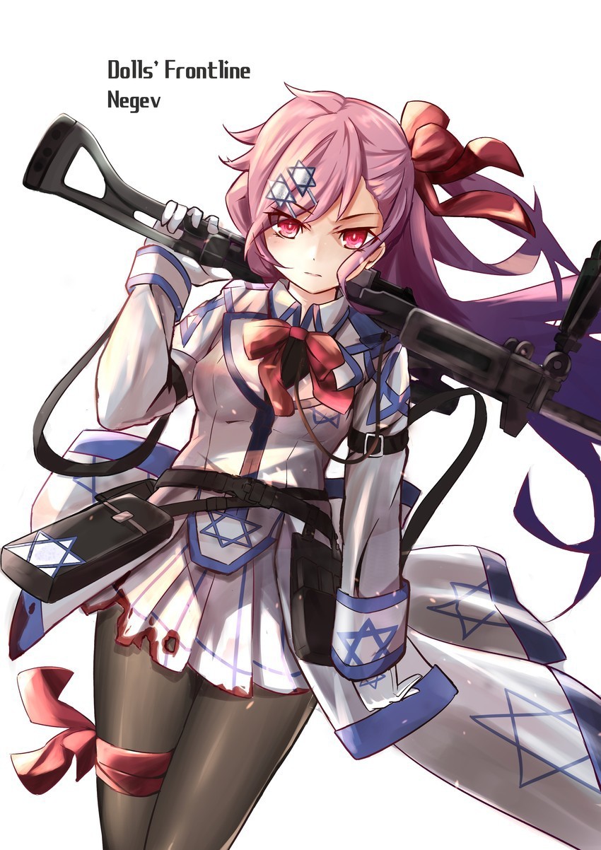 Negev - Anime art, Art, Girls frontline, Negev, A selection, Longpost