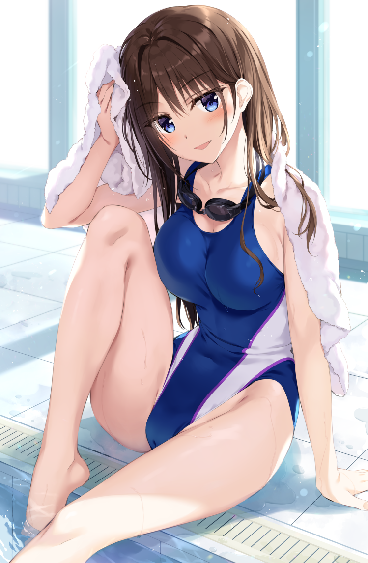 Fujiki Maka - NSFW, Anime, Anime art, Boku No Kanojo Sensei, Fujiki Maka, Longpost, Underwear, Swimsuit, Animal ears, Booty