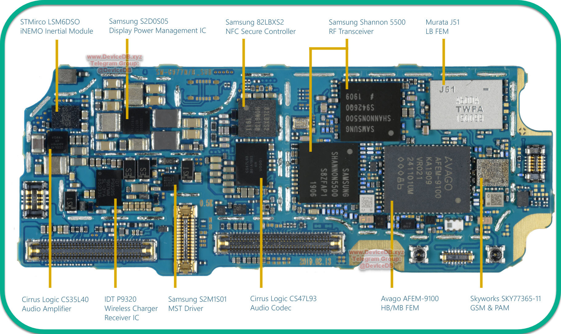 Samsung Galaxy S10 5G photo mb, ICs, Teardown - Samsung, Samsung Galaxy S10, Длиннопост