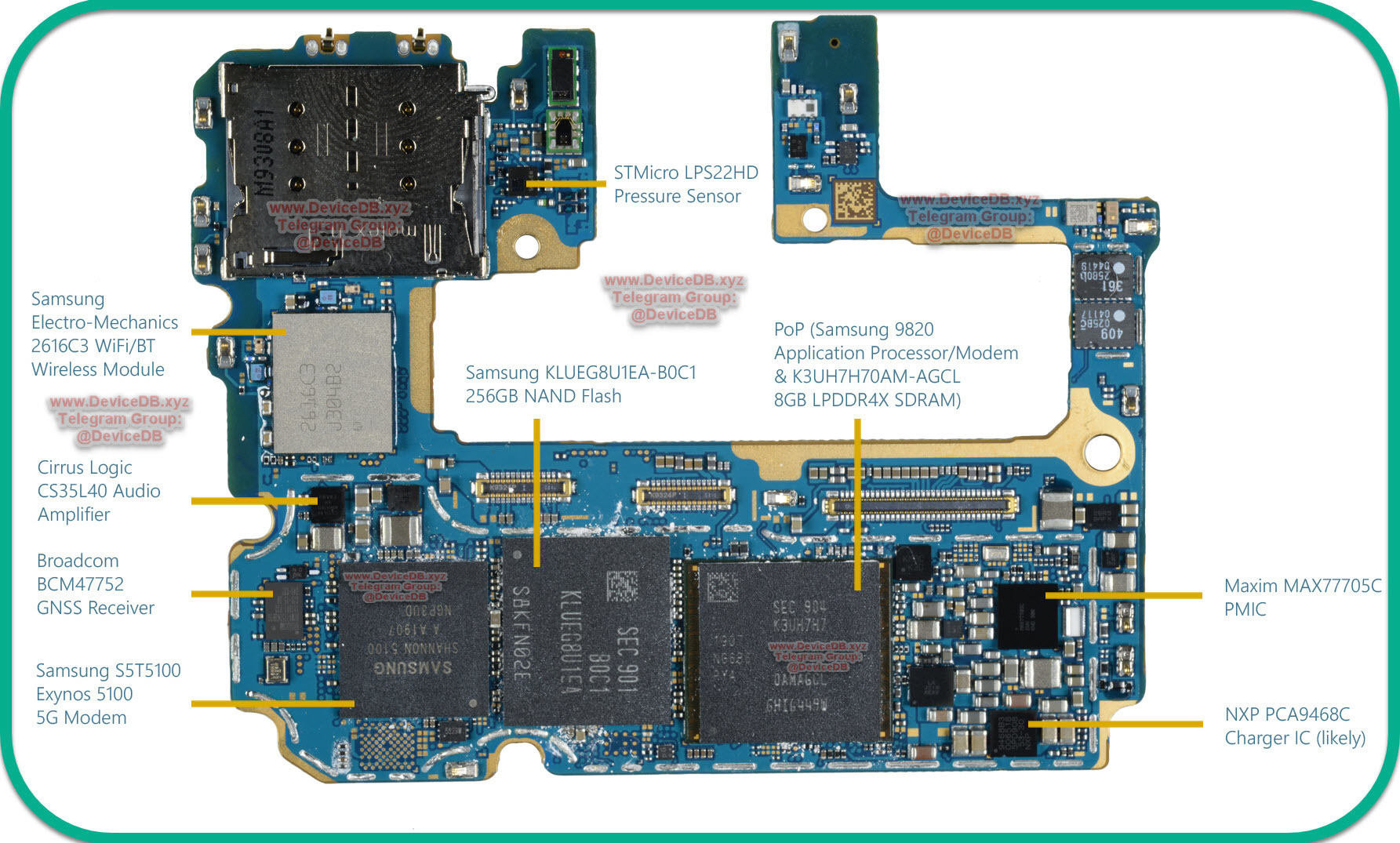 Samsung Galaxy S10 5G photo mb, ICs, Teardown - Samsung, Samsung Galaxy S10, Длиннопост