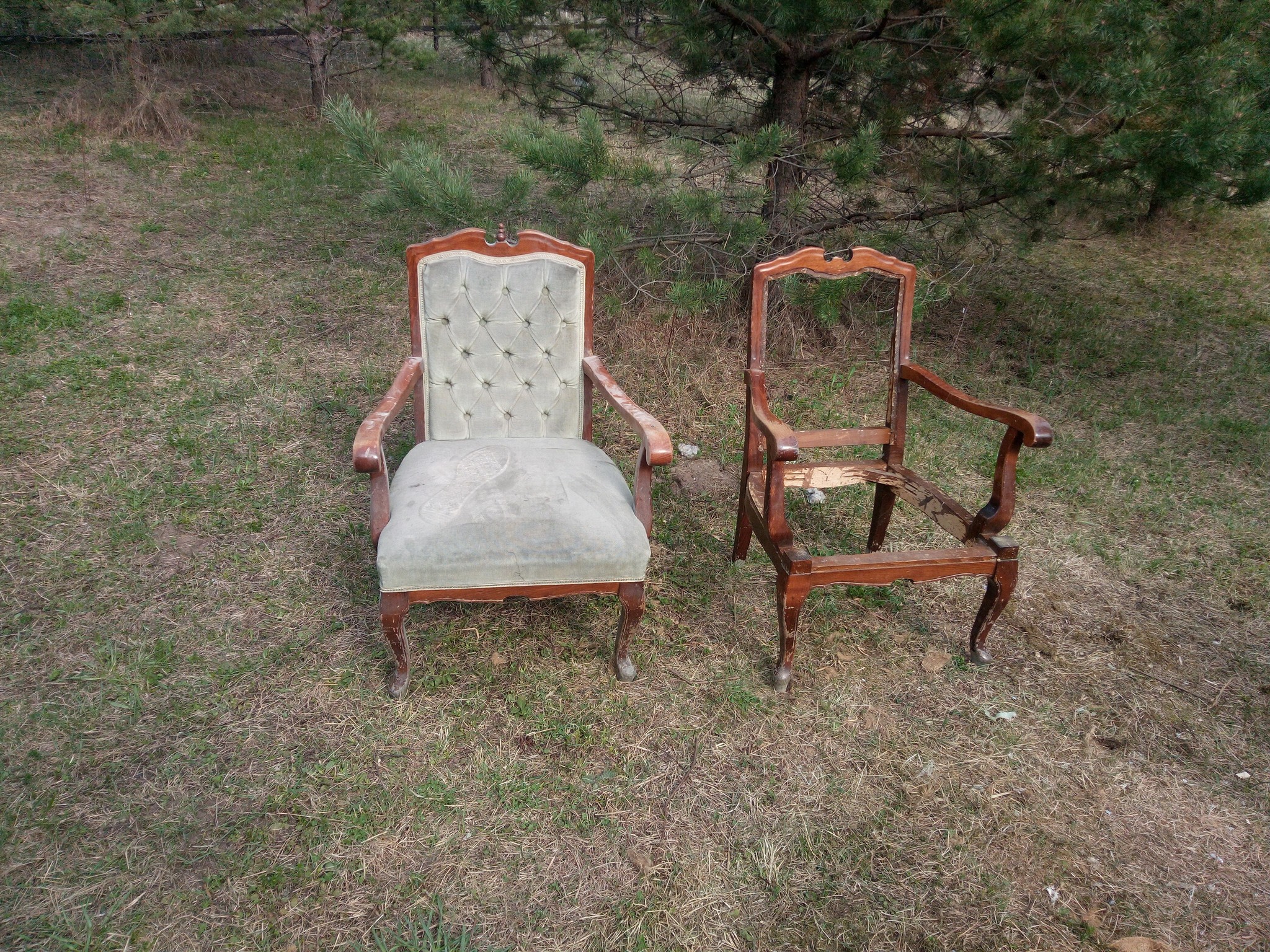 Amateurish restoration of old armchairs. - My, Restoration, Armchair, Workshop, Mat, Longpost