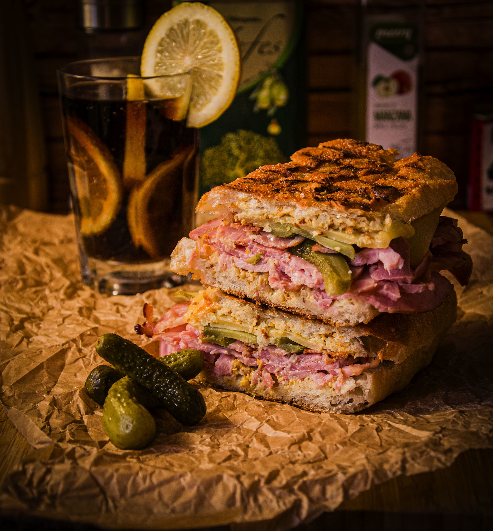 Cuban sandwich v.1.0 - My, Food, Recipe, Sandwich, Meat, Yummy, Dinoburger, Serials, Cuba, Longpost