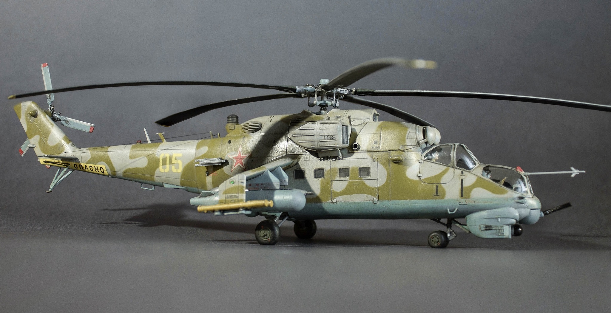 MI-24 V. Scale 1/72. Star - My, Mi-24, Models, Helicopter, Stand modeling, Longpost