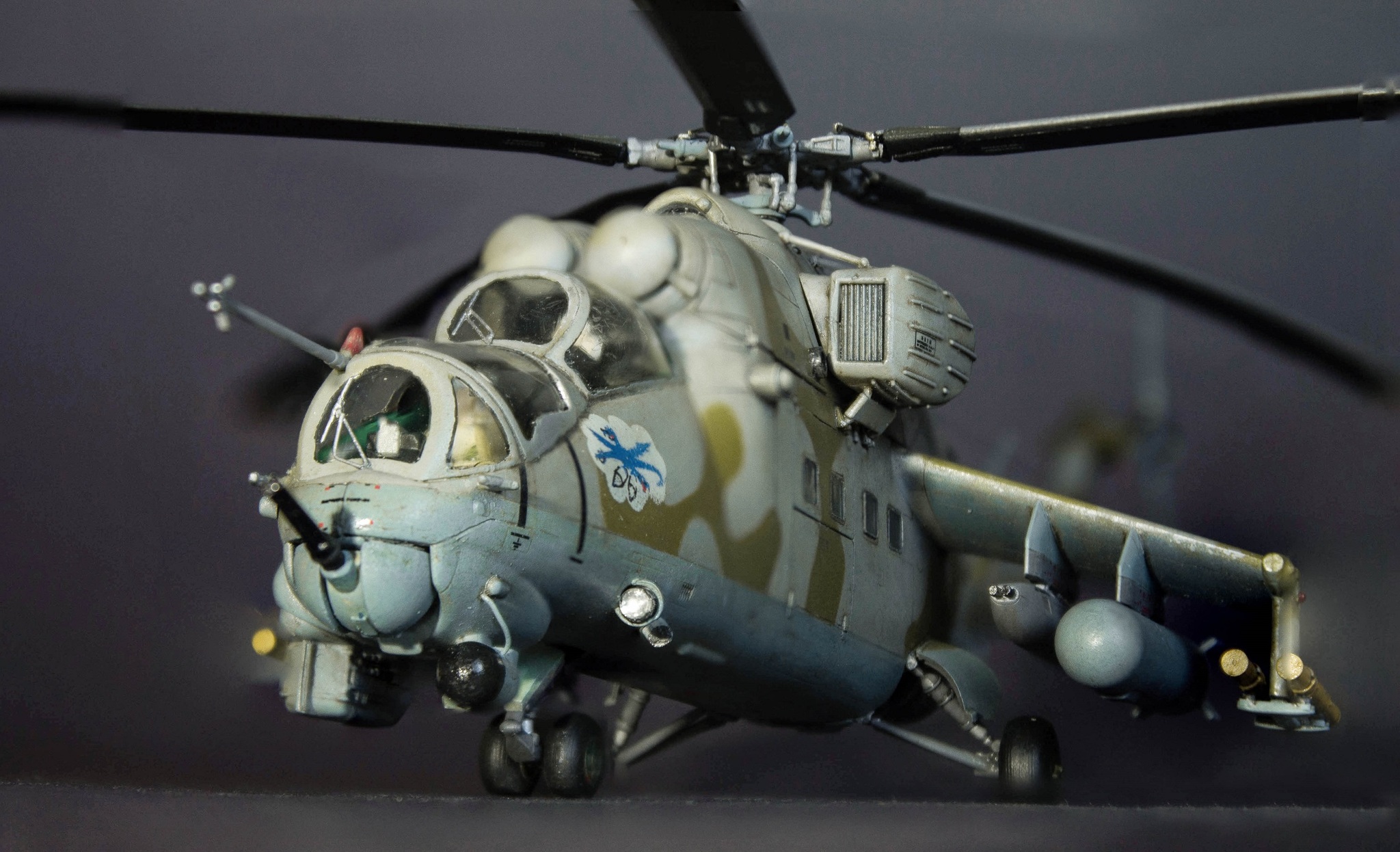 MI-24 V. Scale 1/72. Star - My, Mi-24, Models, Helicopter, Stand modeling, Longpost