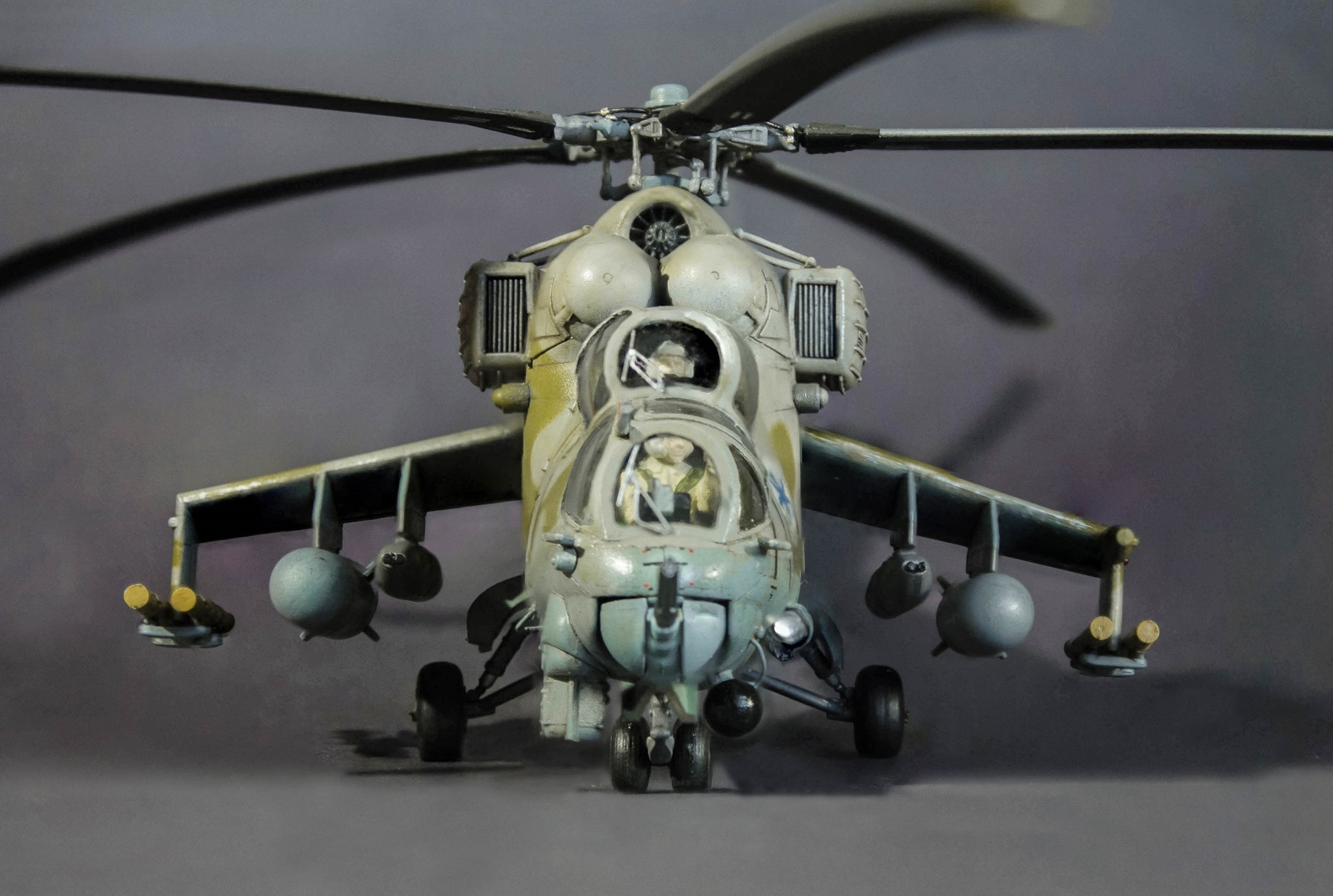 MI-24 V. Scale 1/72. Star - My, Mi-24, Models, Helicopter, Stand modeling, Longpost