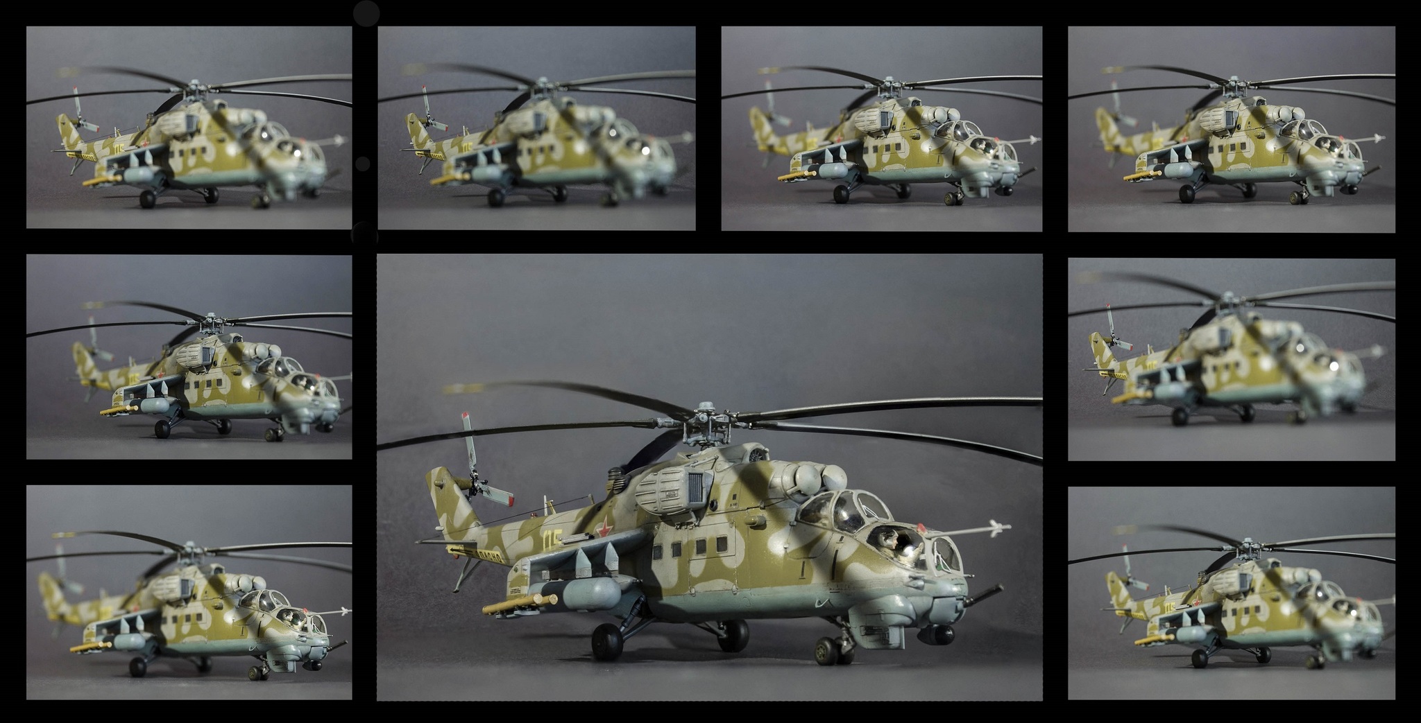 MI-24 V. Scale 1/72. Star - My, Mi-24, Models, Helicopter, Stand modeling, Longpost