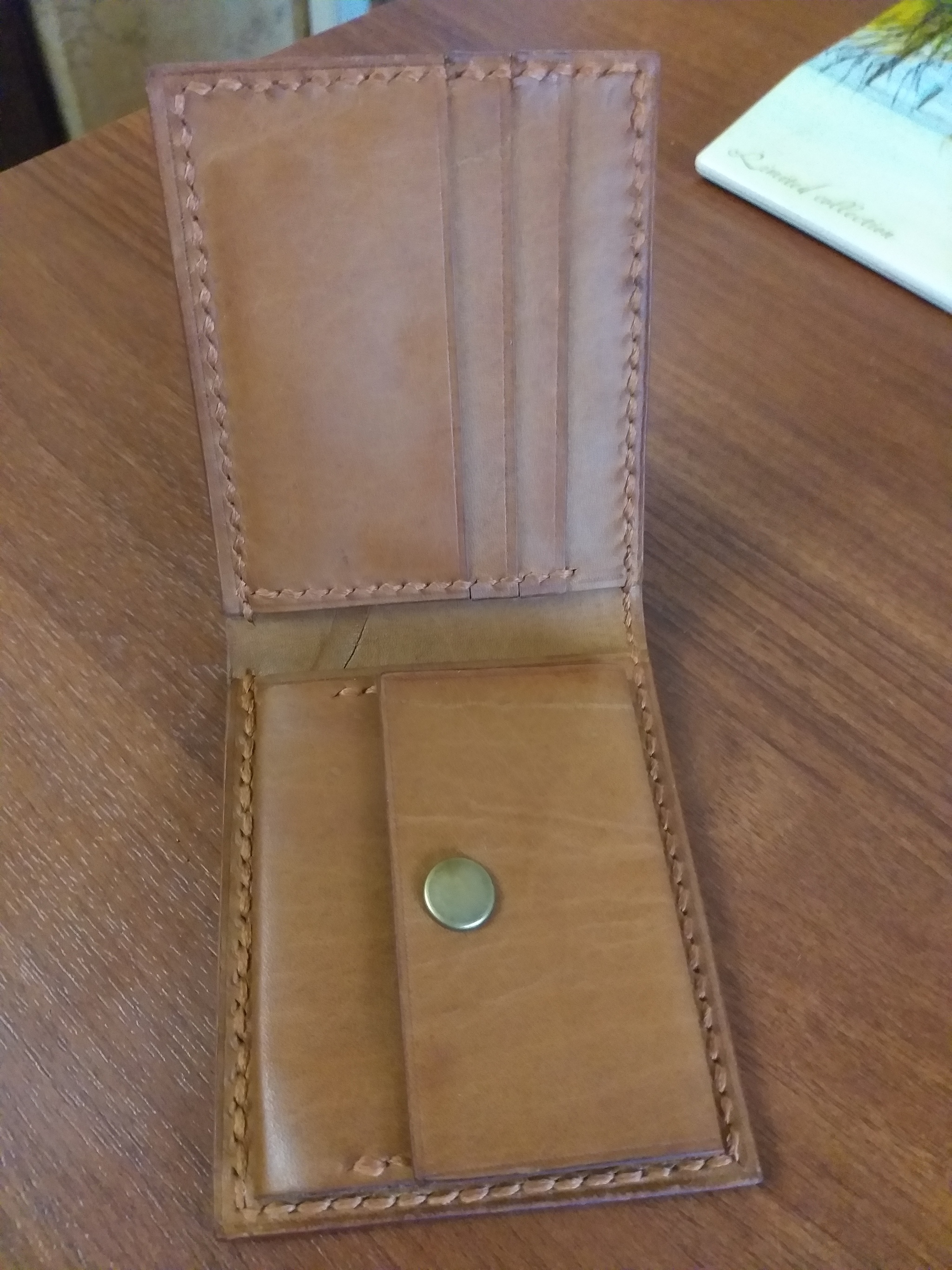 Wallet (experiment). - My, Natural leather, Wallet, Just, Longpost