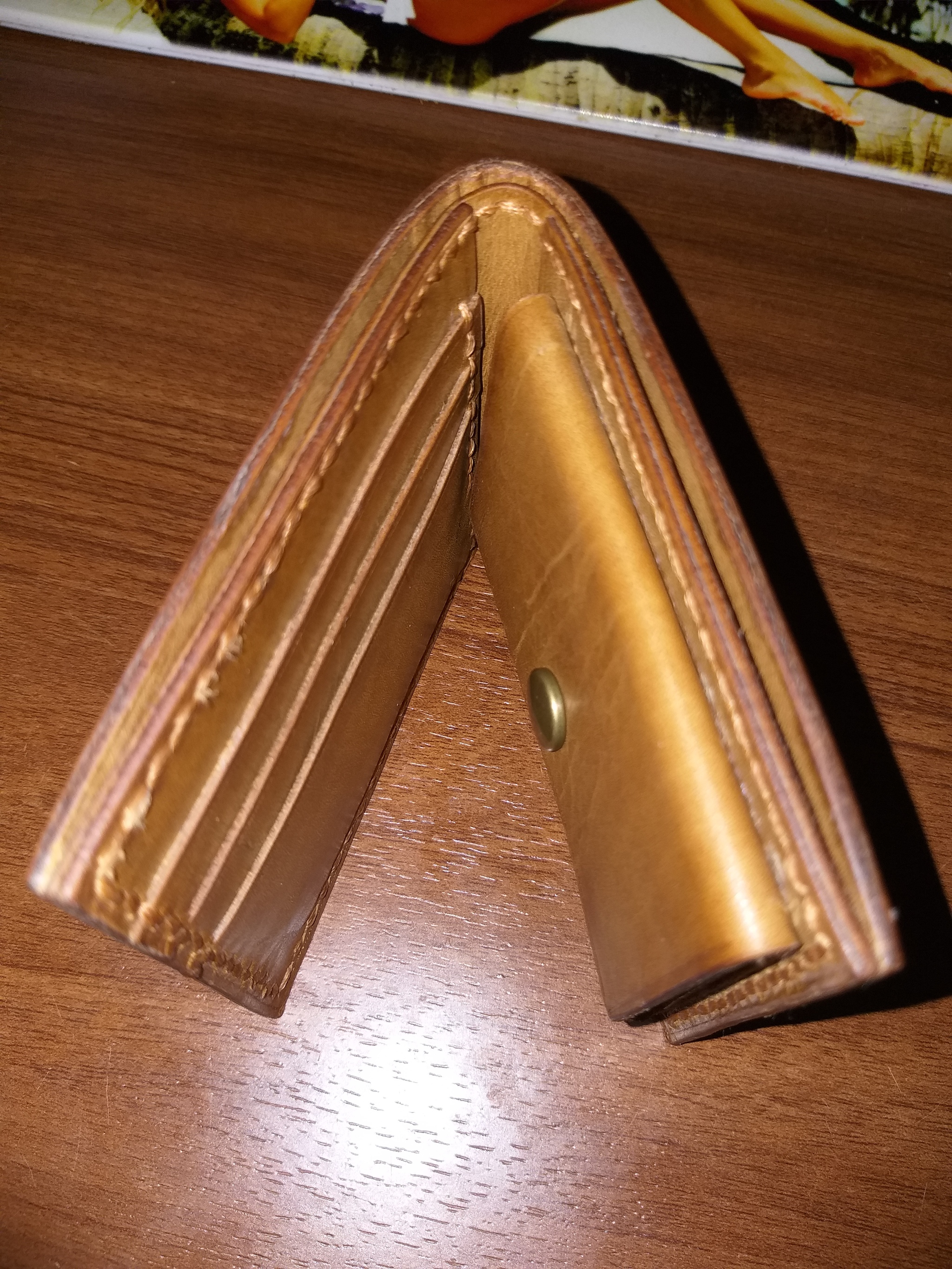 Wallet (experiment). - My, Natural leather, Wallet, Just, Longpost