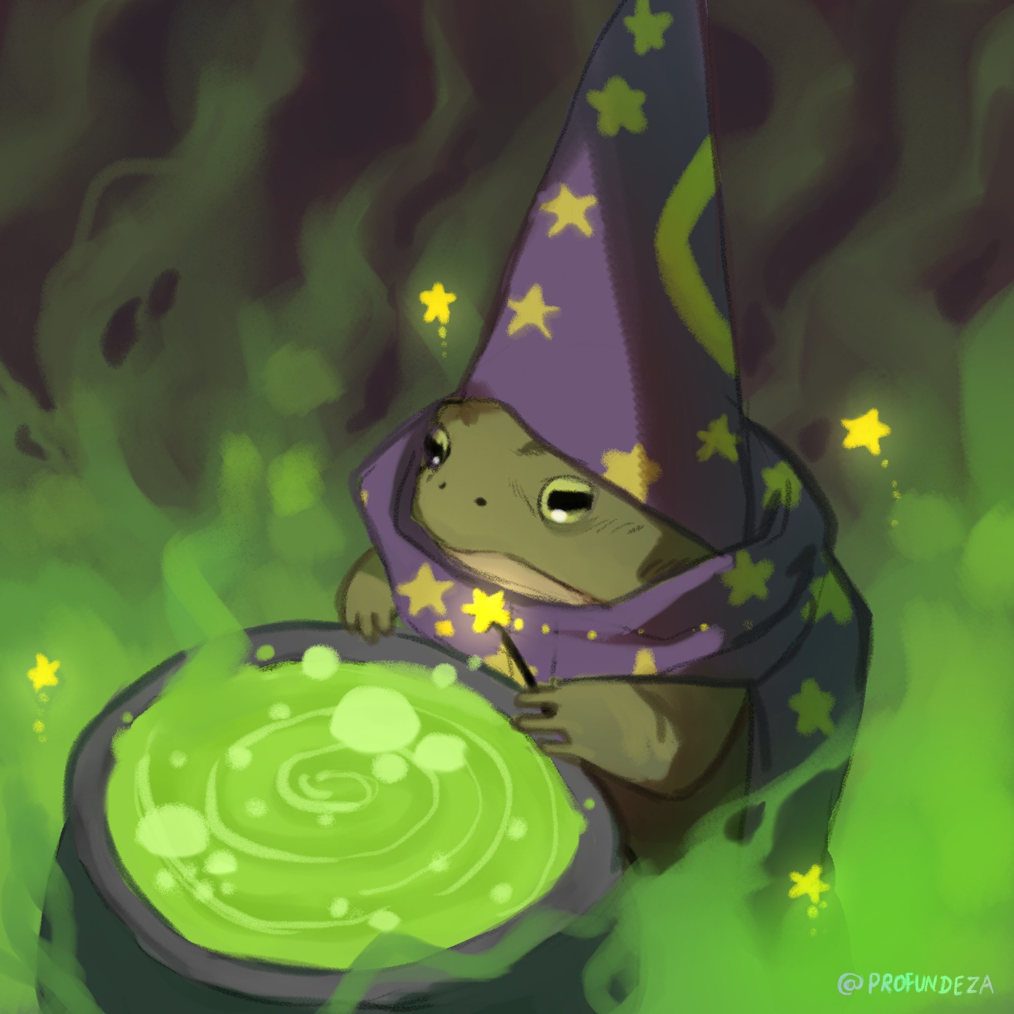 Mage - Art, Drawing, Magician, Toad