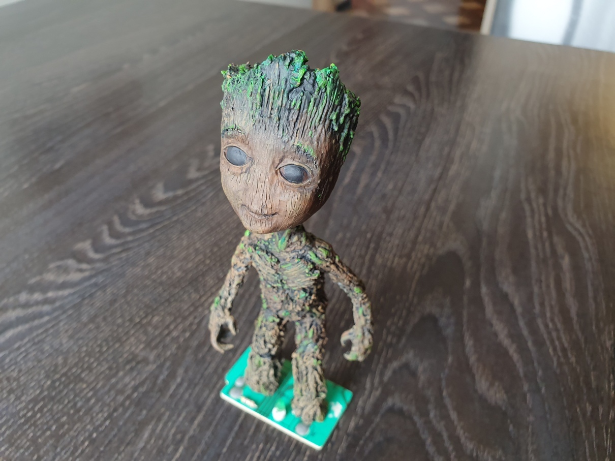 Baby Groot figurine - working on mistakes. Humorous story with pictures. - My, Groot, Guardians of the Galaxy Vol. 2, Polymer clay, With your own hands, Needlework with process, Humor, Longpost