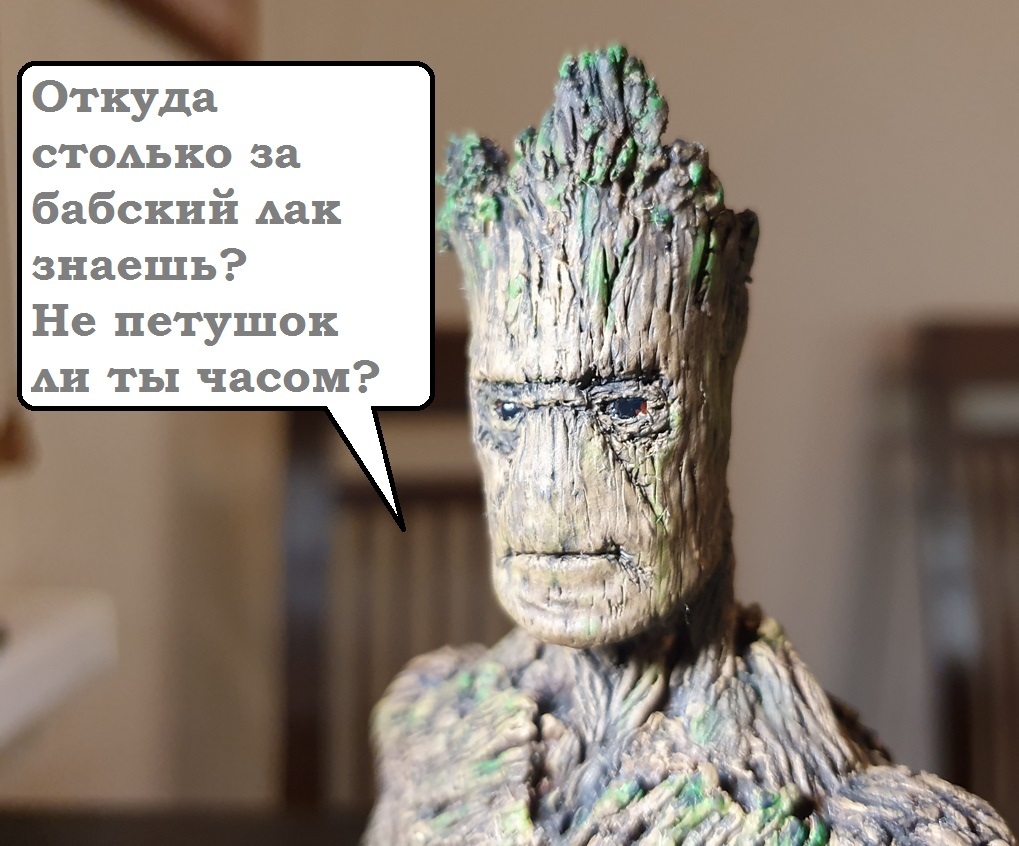 Baby Groot figurine - working on mistakes. Humorous story with pictures. - My, Groot, Guardians of the Galaxy Vol. 2, Polymer clay, With your own hands, Needlework with process, Humor, Longpost