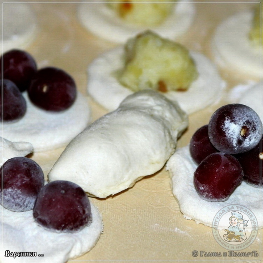 Dumplings with potatoes and cherries - My, Vareniki, Sweet dumplings, Delicious dumplings, Longpost