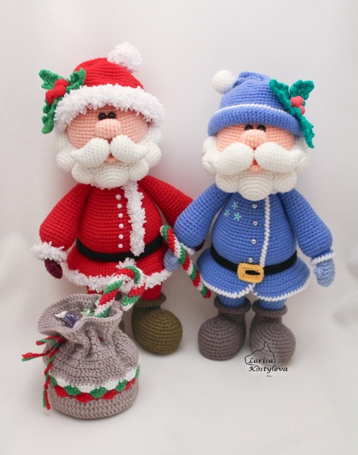 Santa Claus vs Santa - My, Needlework without process, New Year, Toys, Father Frost, Santa Claus, Longpost