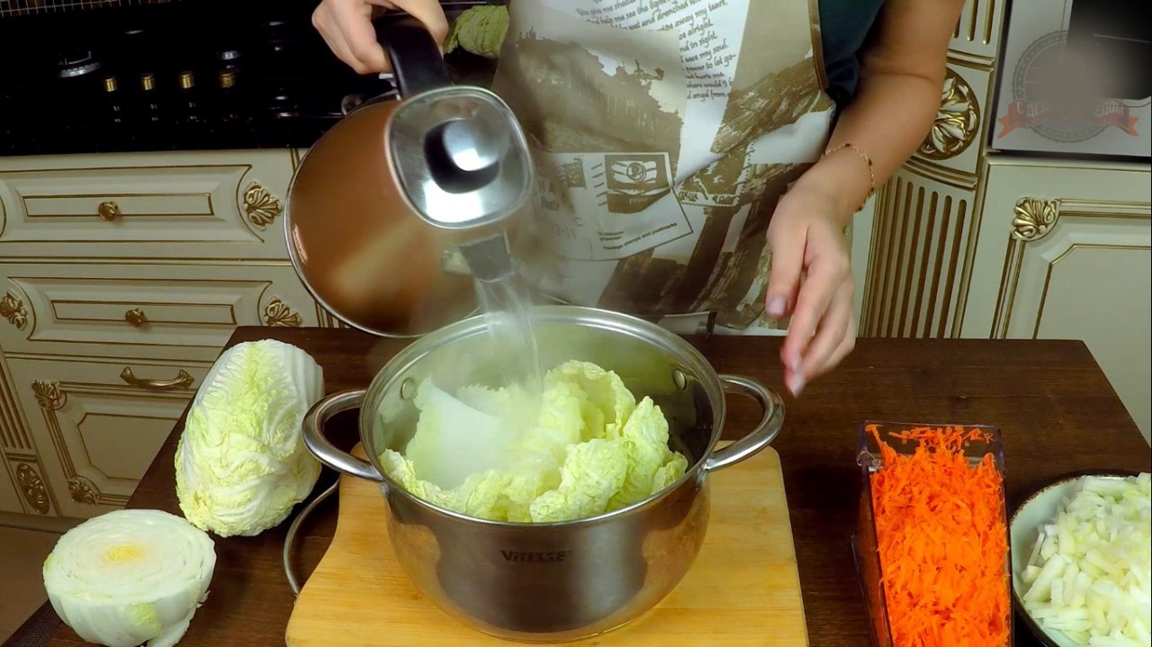 Stuffed cabbage rolls with Chinese cabbage - My, Cabbage rolls, Recipe, Food, Cooking, Video recipe, With grandfather at lunch, Video, Longpost