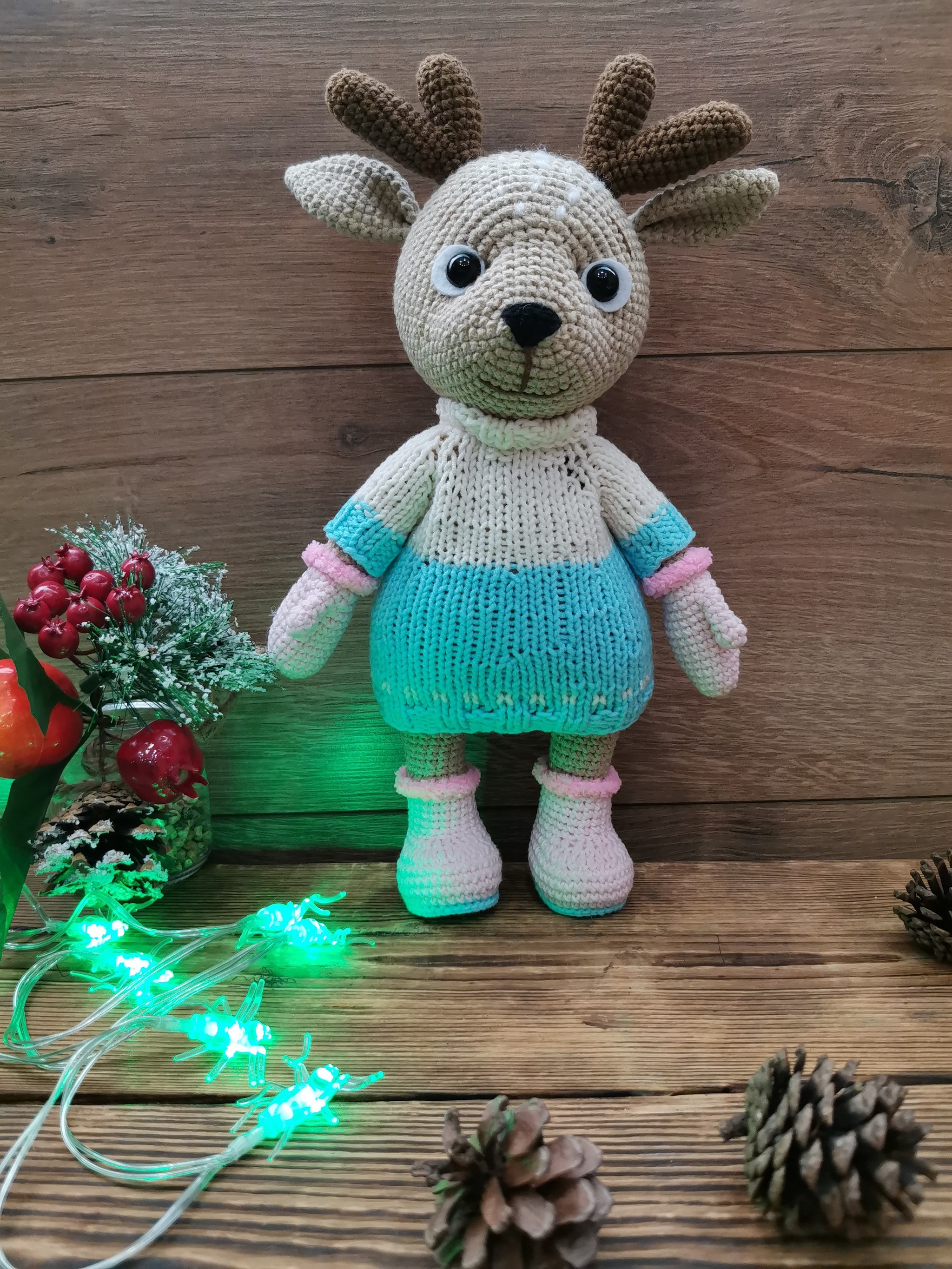 Fawn - My, Knitting, Knitted toys, Toys, Crochet, I knit, Longpost