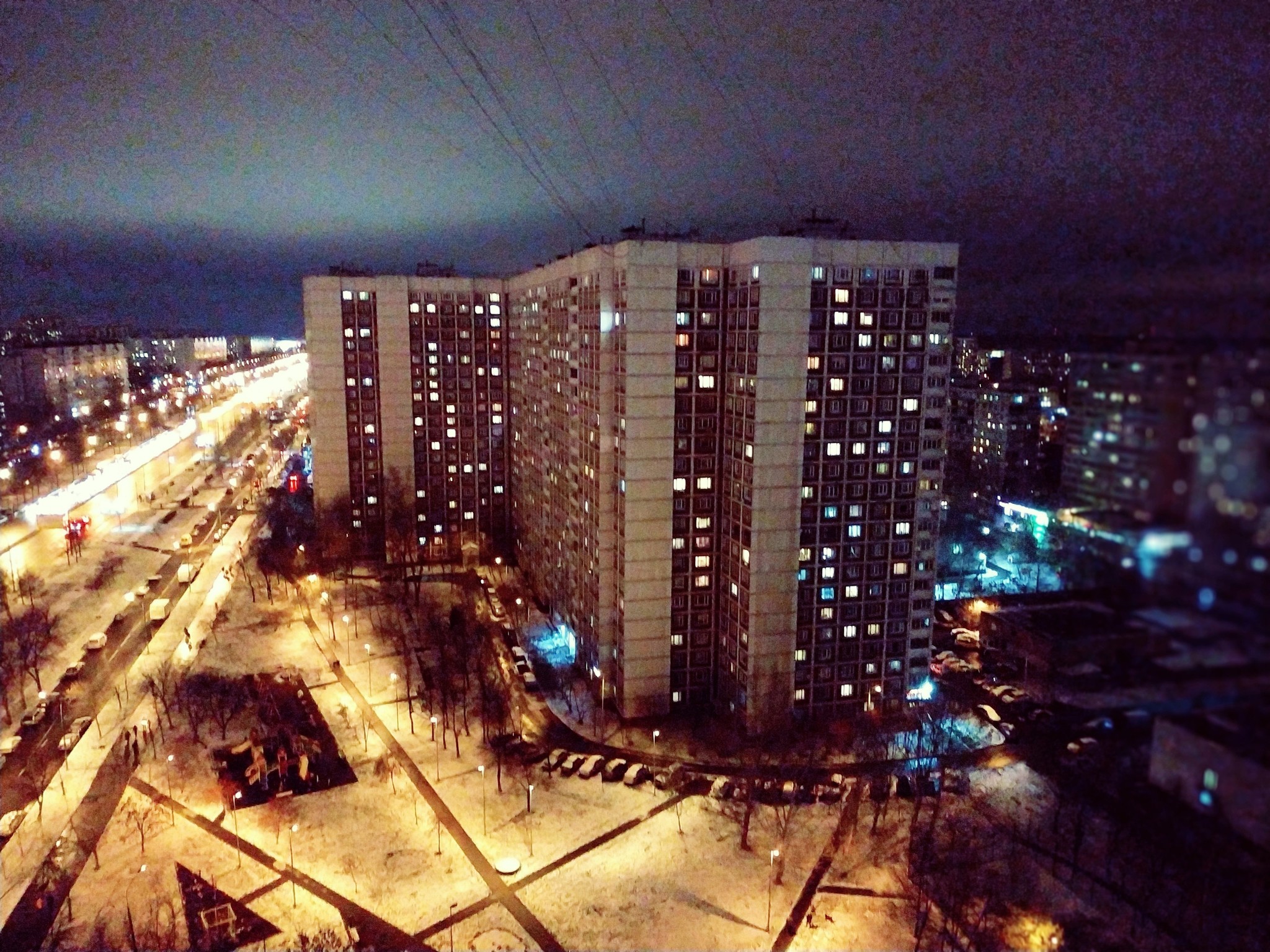 Night Altufyevo - My, Altufyevo, The photo, District, Longpost