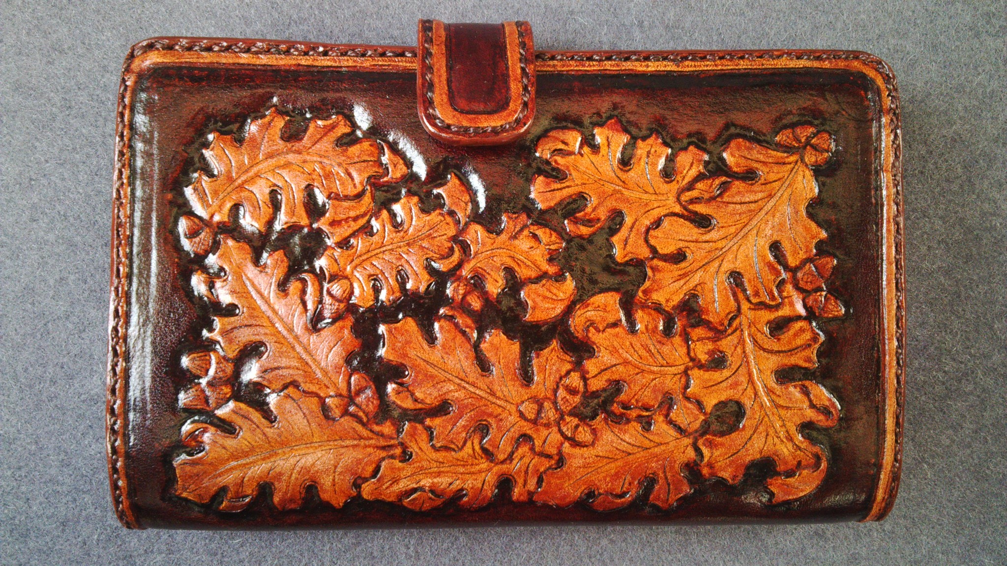 One of my latest works. Rate - My, Wallet, Handmade, Leather, With your own hands, Needlework, Needlework without process, Longpost