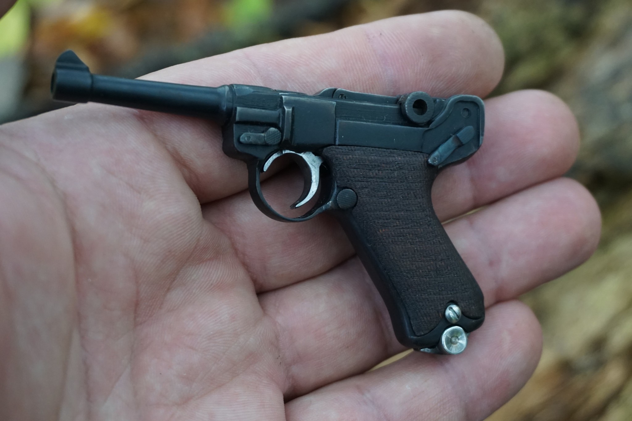 Miniature shooting Luger Parabellum - My, Luger, Parabellum, Weapon, Article, Homemade, Video, Longpost