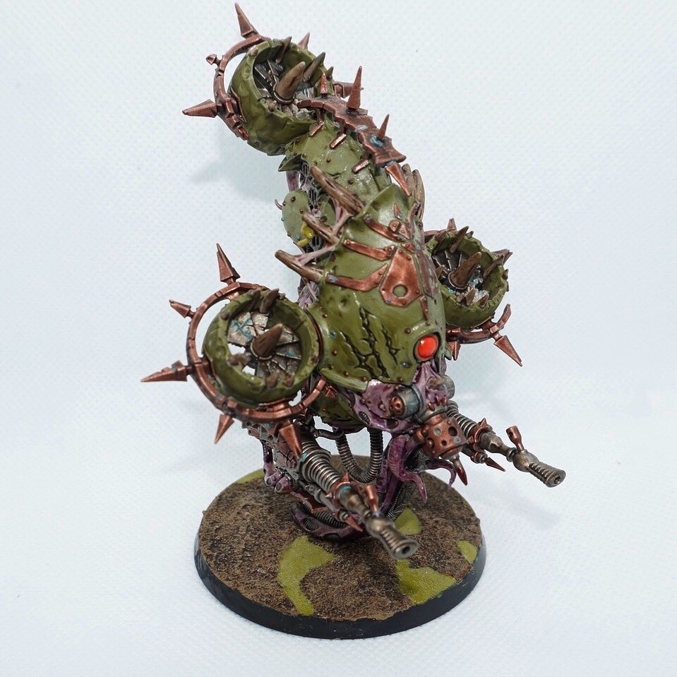 Death Guard drone, criticism is extremely welcome!) - My, Warhammer 40k, Warhammer, Wh miniatures, Nurgle, Death guard, Acrylic, Painting miniatures, Hobby, Longpost