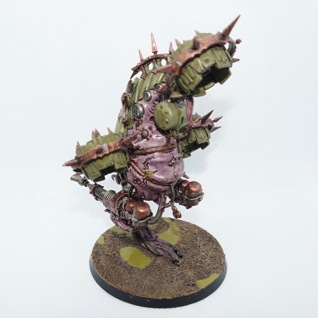 Death Guard drone, criticism is extremely welcome!) - My, Warhammer 40k, Warhammer, Wh miniatures, Nurgle, Death guard, Acrylic, Painting miniatures, Hobby, Longpost