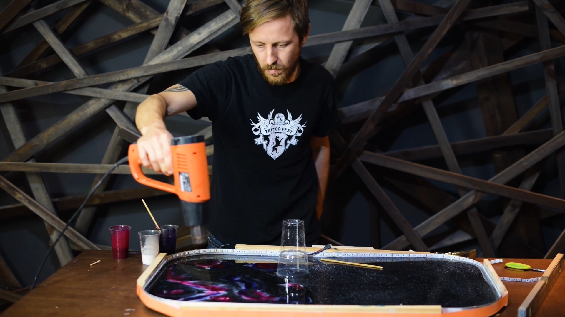 The story of how I made the Space Table from Epoxy - My, DIY furniture, With your own hands, Epoxy resin, Epoxy table, Furniture, Life hack, Video, Longpost