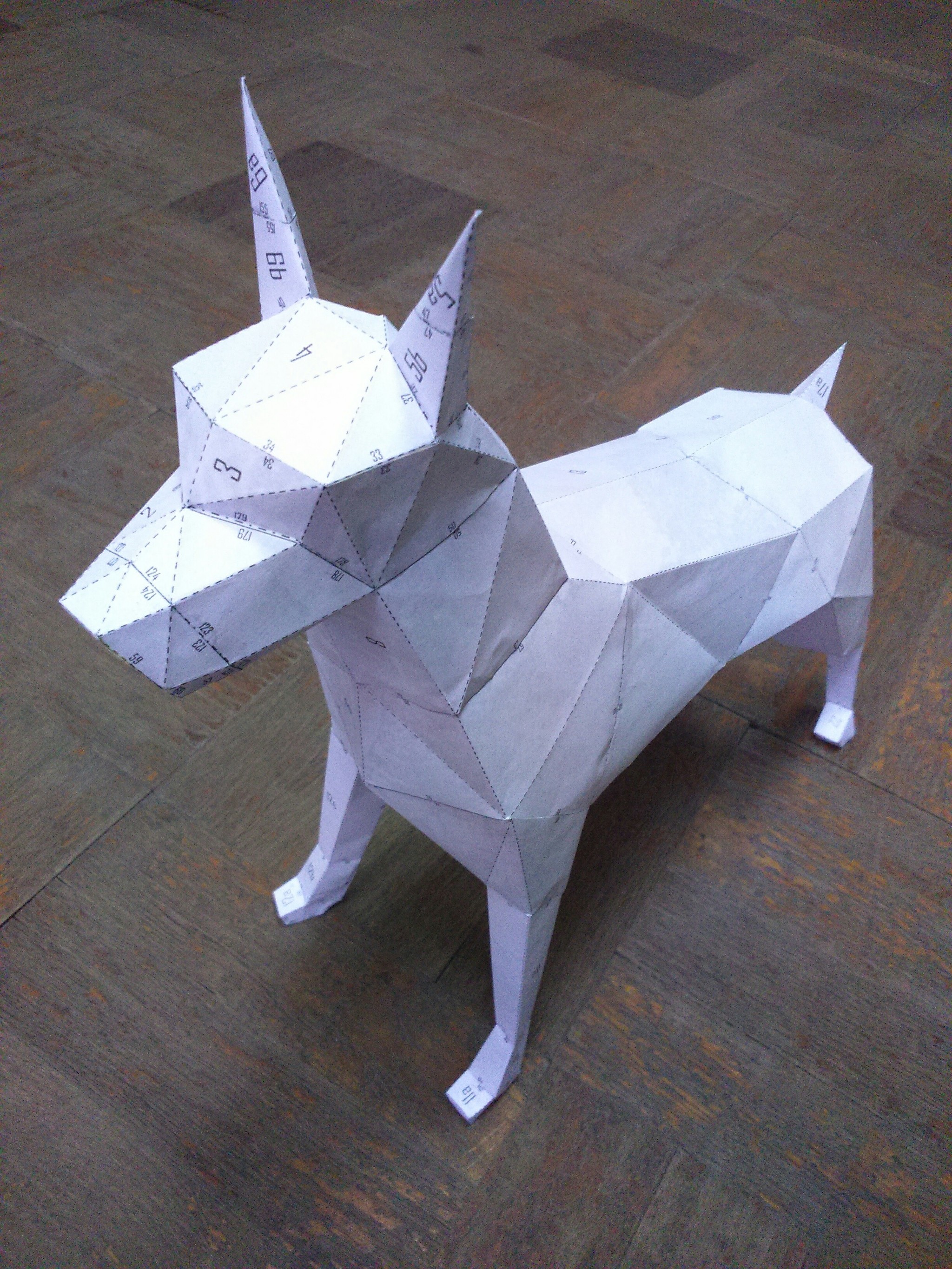 Doberman. - Papercraft, Scan, Doberman, Longpost