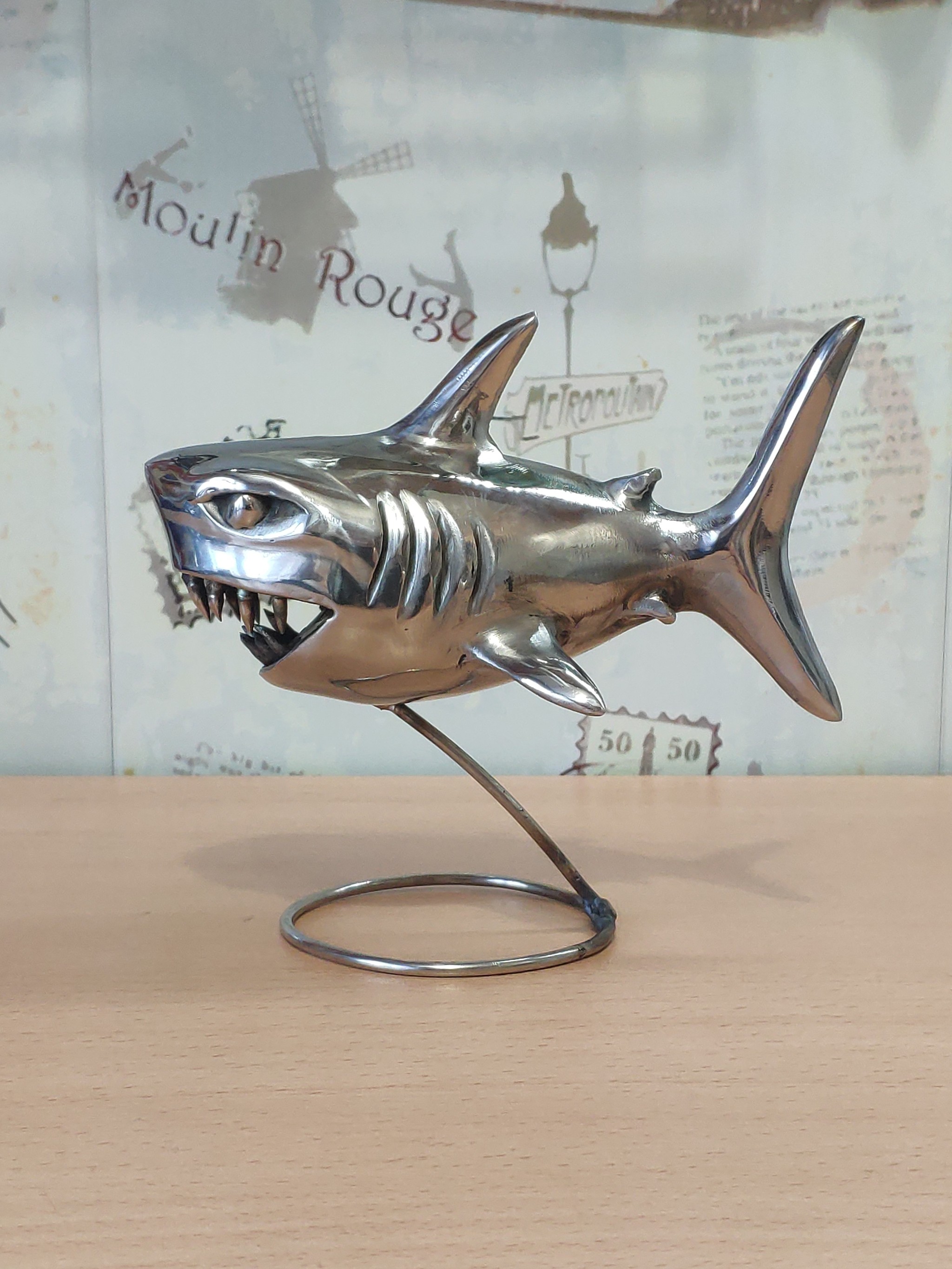 Shark - My, Shark, Needlework without process, With your own hands, Longpost, Metal products, Stainless steel