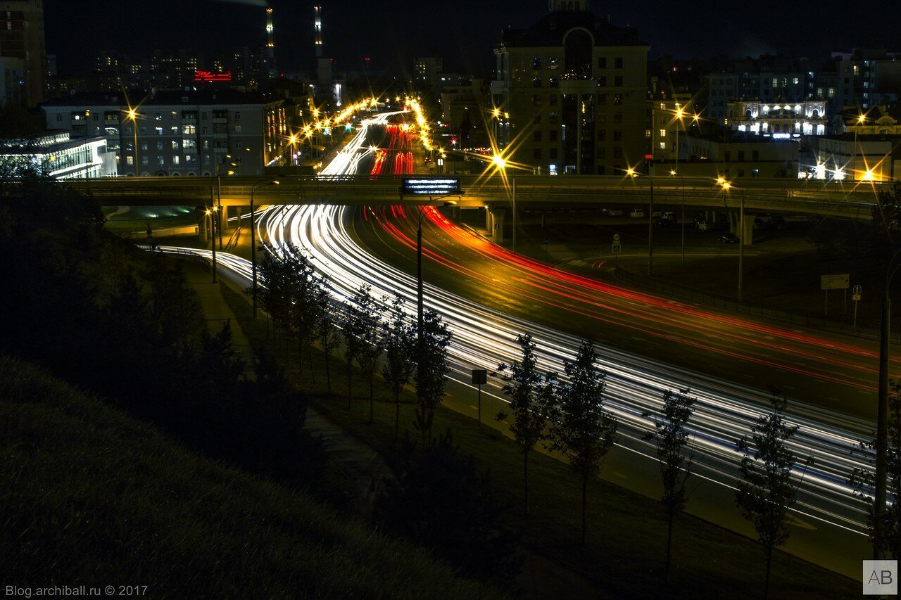 Long exposure photo of evening Kazan using a whale lens - My, The photo, Night shooting, Long exposure, Kazan, Photographer, Canon 70d, Canon, Панорама, Longpost