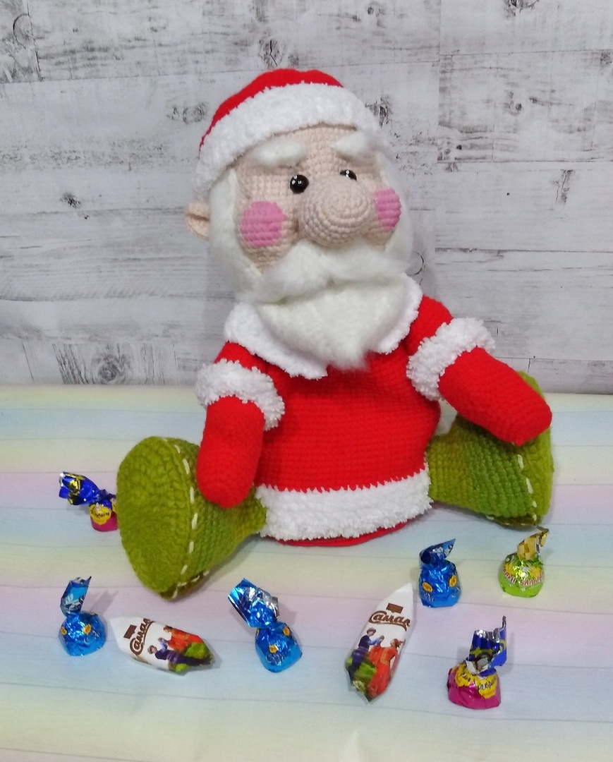 Snowmen, tangerines, frost... Let's go! - My, Needlework, Knitting, New Year, Father Frost, Holidays, Longpost