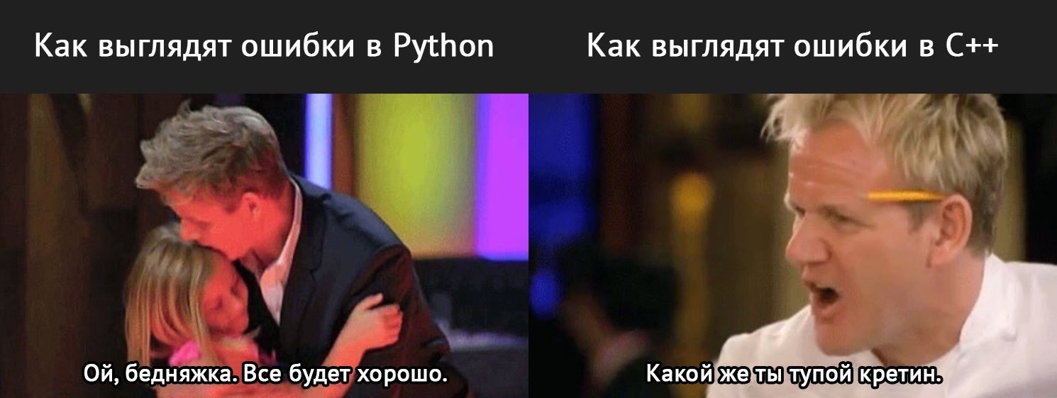 About mistakes - Humor, IT, Error, Work, Gordon Ramsay, Python, C ++