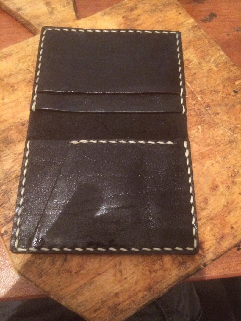 And again the cardholder - My, Needlework with process, Leather craft, Leather, Leather products, With your own hands, Longpost