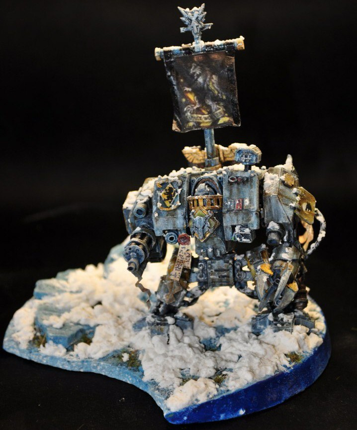 Wolfen dreadnought из бумаги - Моё, Warhammer 40k, Wh miniatures, Papercraft, Длиннопост