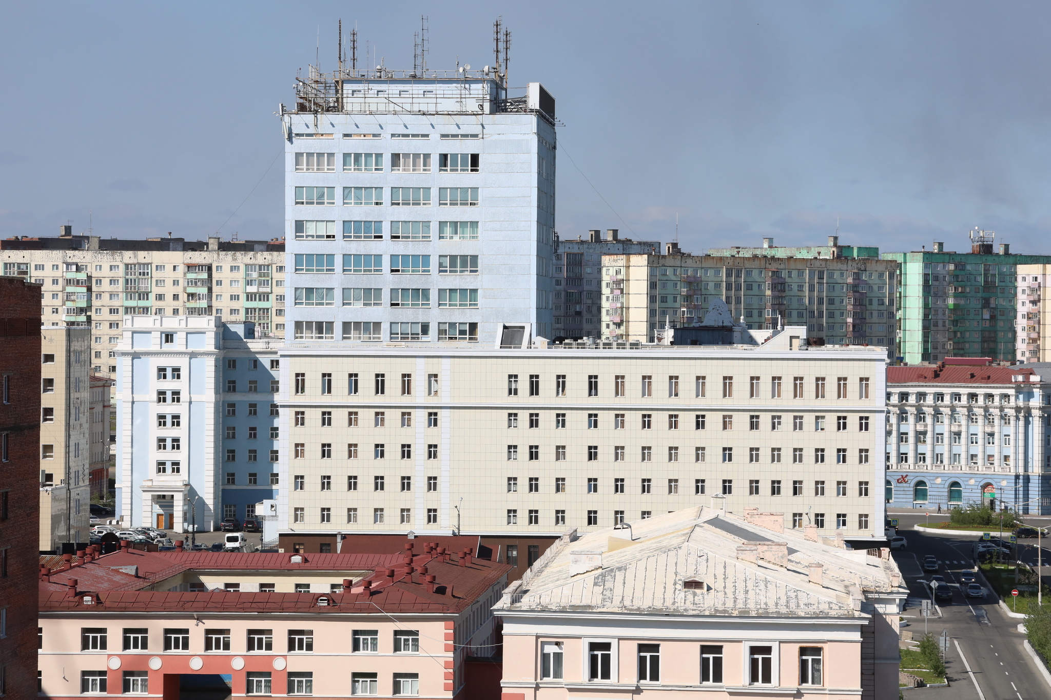 Норильск - Моё, Норильск, Город, Крыша, Россия, Путешествия, Северный город, С высоты, Архитектура, Длиннопост