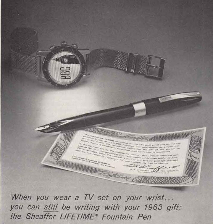 The future of fountain pen advertising - Story, Retro, Advertising, Future, Retrofuturism, Longpost