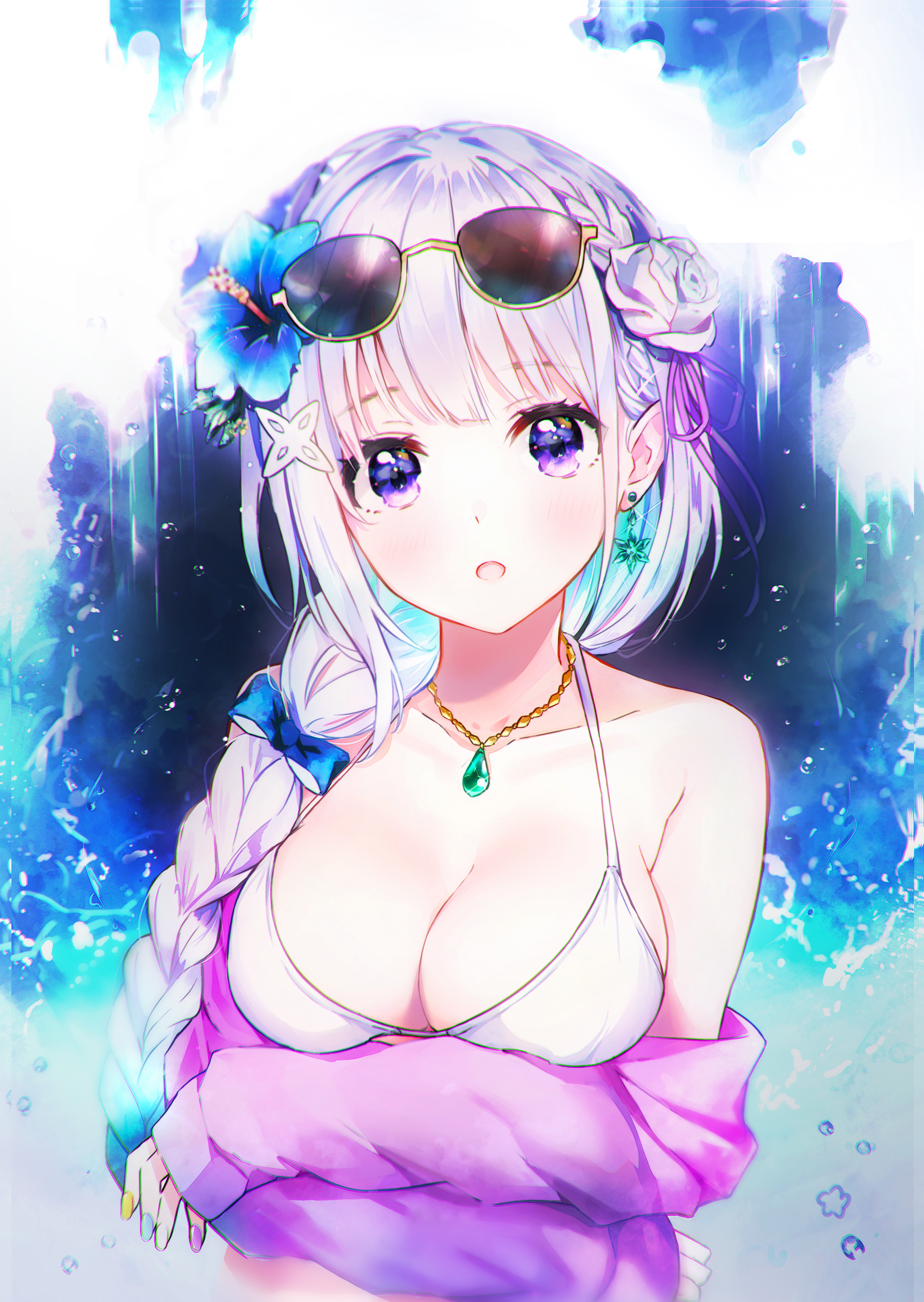 Emilia - Anime, Anime art, Emilia, Re: Zero Kara, Longpost