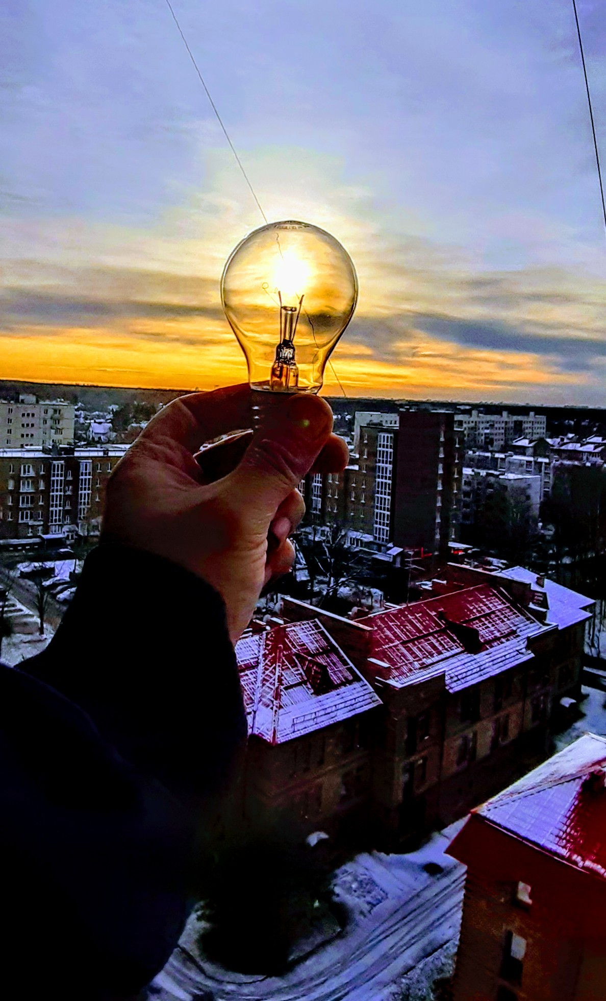 Just sunset - My, Sunset, Bulb