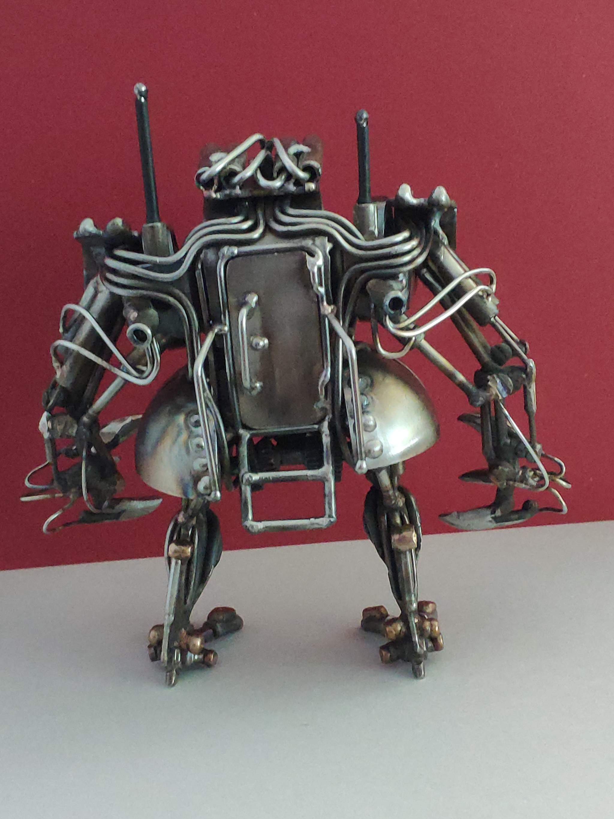 Metal robot) - My, Robot, With your own hands, Needlework without process, Longpost, Fur