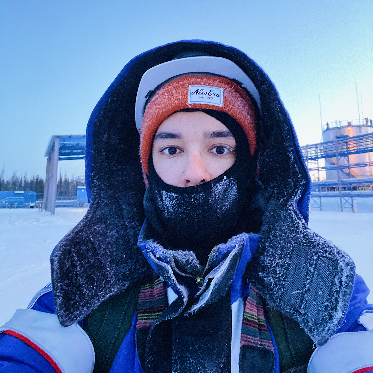 Autumn in Siberia - My, November, freezing, Selfie, Yakutia, Frost