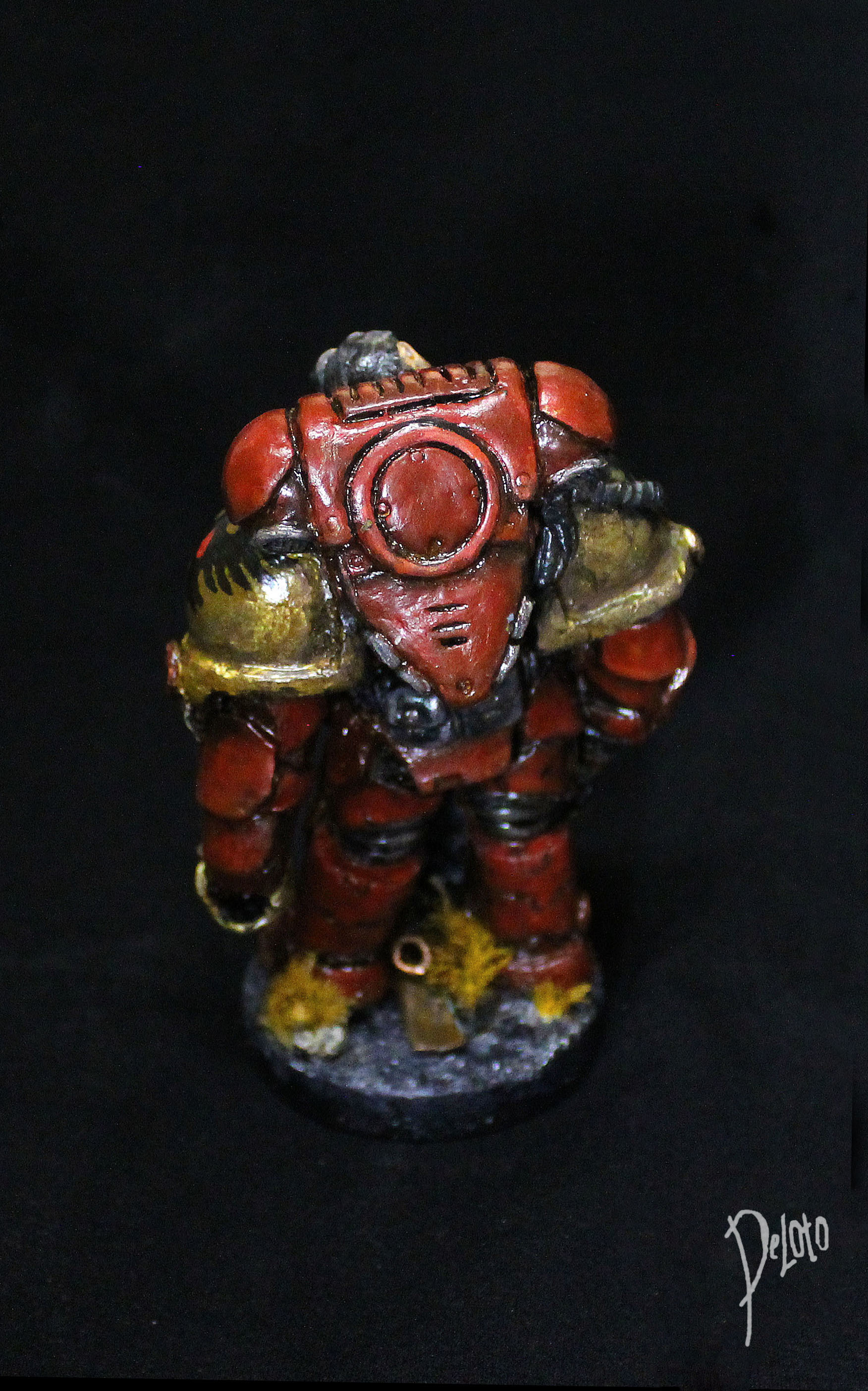 First attempt at an almost miniature space marine - My, Handmade, Needlework without process, Needlework, Warhammer 40k, Warhammer, Sculpture, Polymer clay, Wh other, Longpost