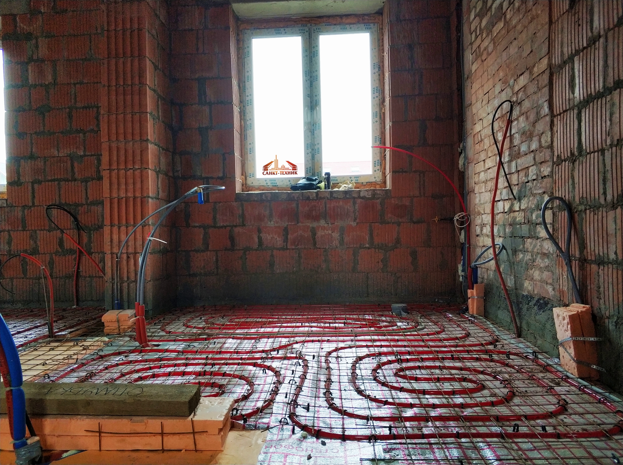 July 07, 2019. PUSHKIN, part 1 - My, Warm floor, Private house, Heating, Construction and renovation, Building, Installation, Video, Longpost