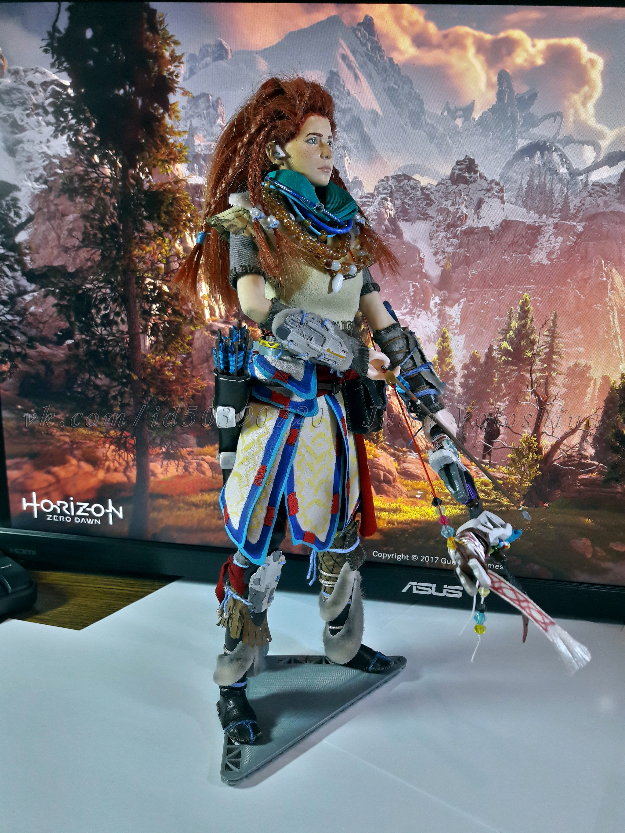 Handmade Aloy Action Figure from Horizon Zero Dawn - My, Handmade, 3D printer, Figurines, With your own hands, Horizon zero dawn, Eloy, Aloy, Games, Longpost