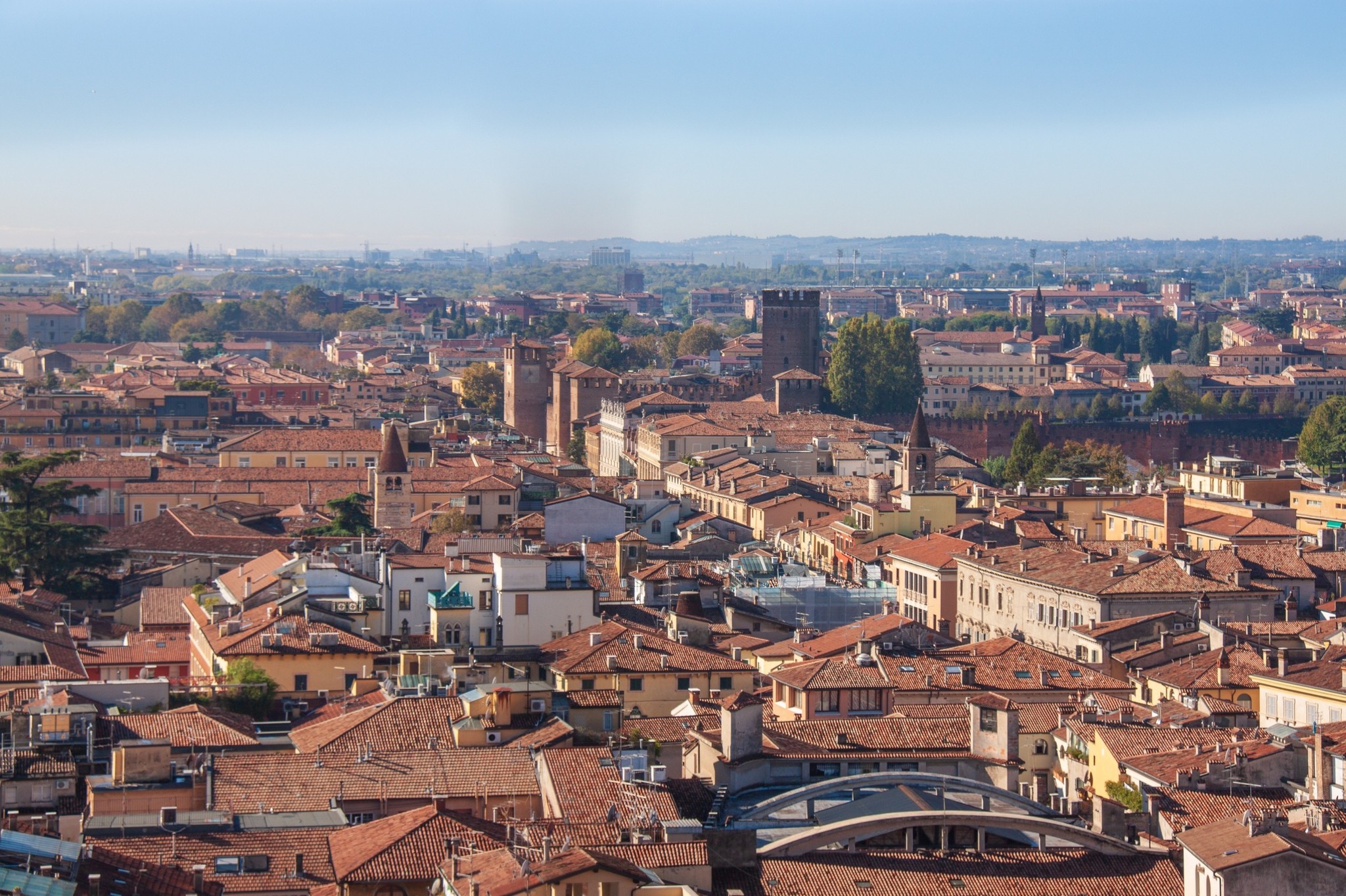 Verona from the heights of the Lamberti Tower. - My, Canon 500D, Italy, Longpost