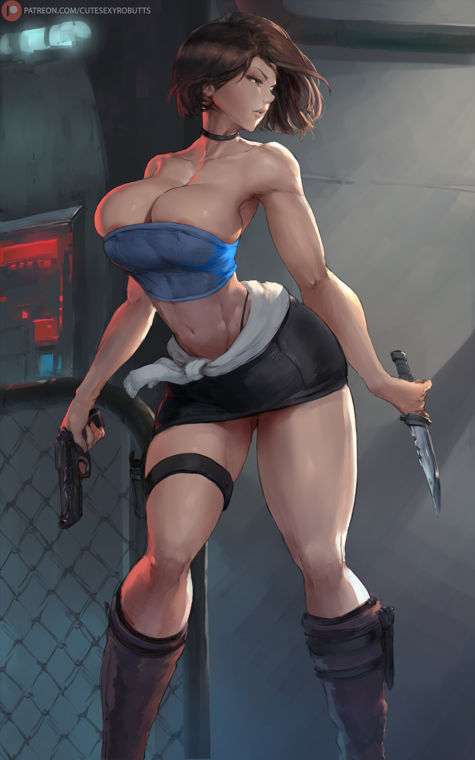 Jill Valentine - NSFW, Cutesexyrobutts, Jill valentine, Resident evil, Resident evil 3, Games, Art