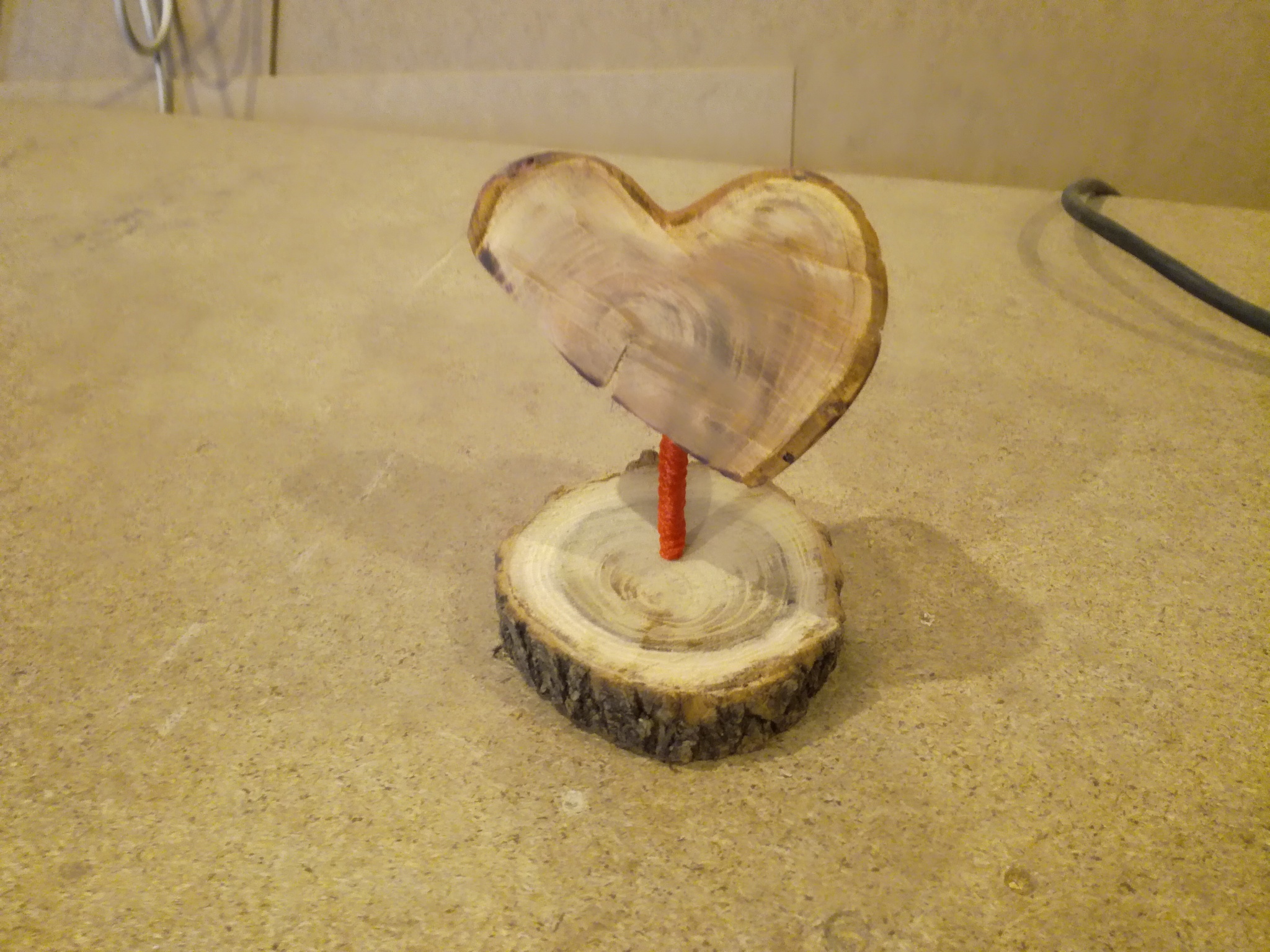 There was nothing to do..... - My, Tree, Crafts, Longpost, Wood products, Heart