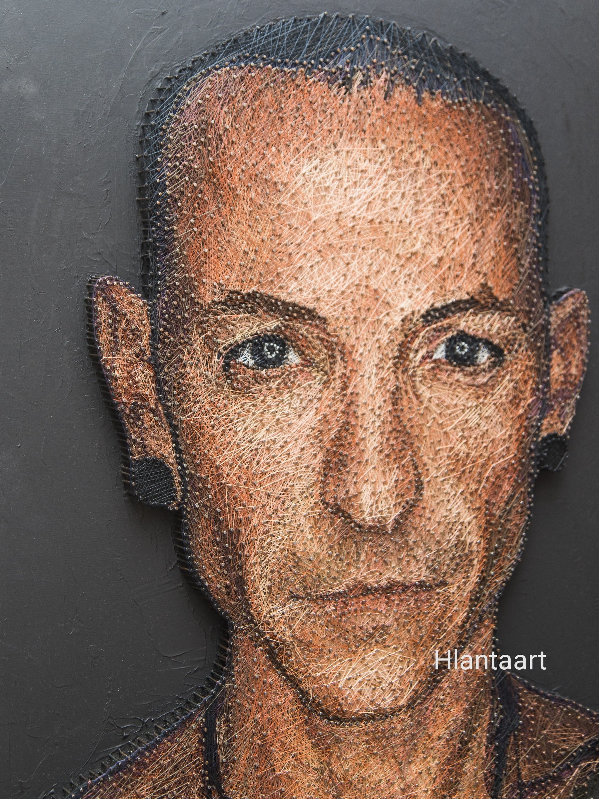 Portrait of Chester Bennington as it happened - My, Longpost, Linkin park, Needlework with process, Portrait, Chester Bennington, String Art, Art