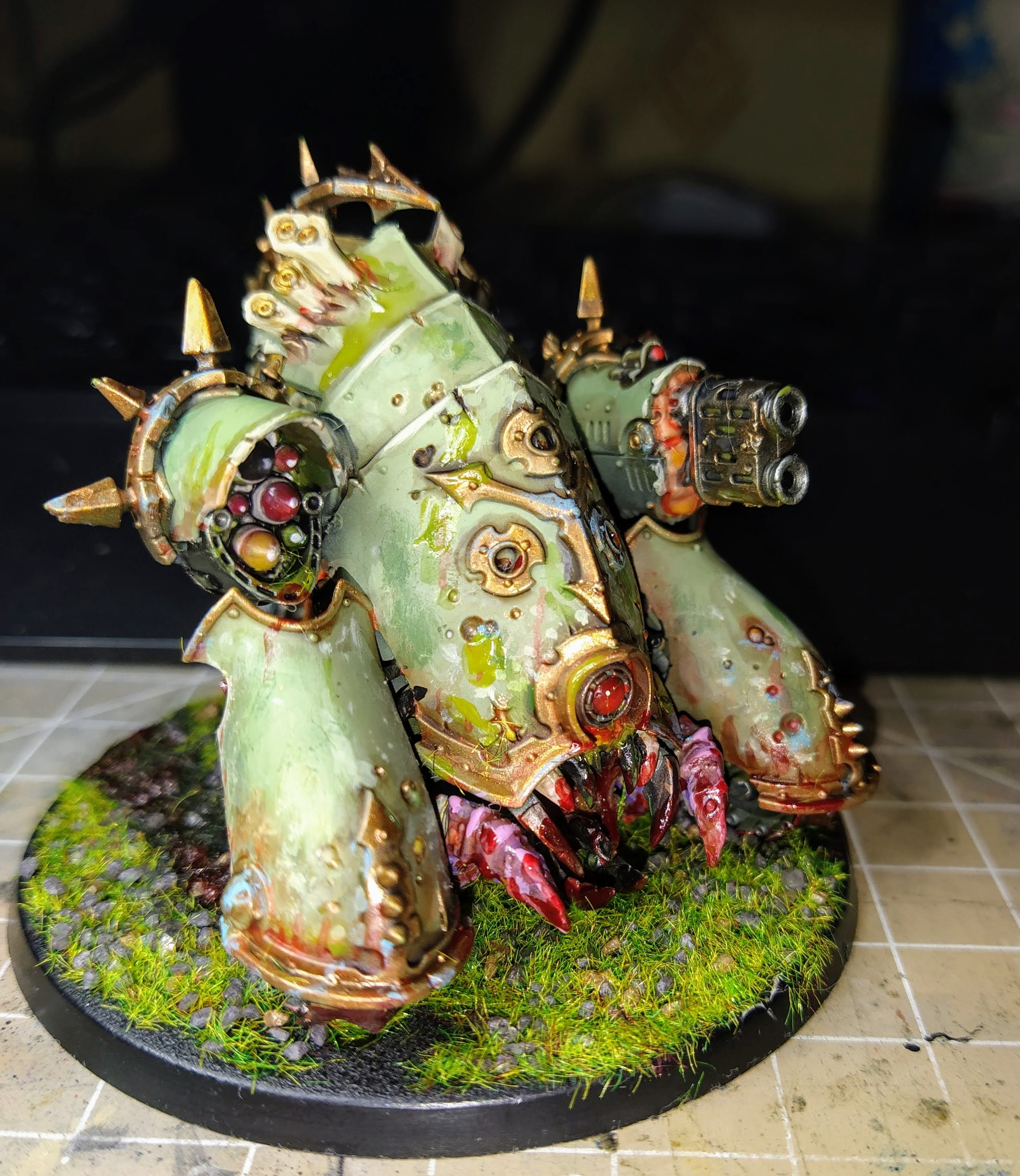 Myphitic Blight-hauler - My, Warhammer 40k, Wh miniatures, Painting miniatures, Board games, Neva Masquerade, Death guard, Nurgle, Longpost, cat