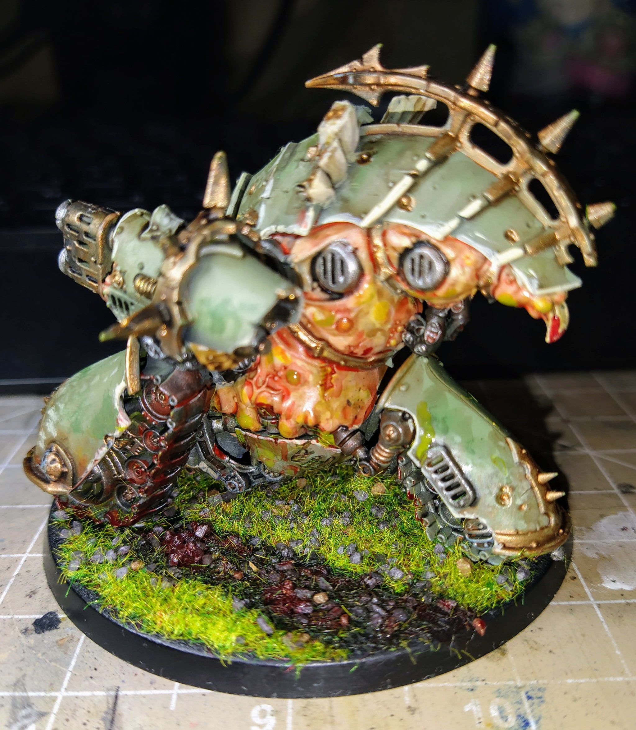 Myphitic Blight-hauler - My, Warhammer 40k, Wh miniatures, Painting miniatures, Board games, Neva Masquerade, Death guard, Nurgle, Longpost, cat