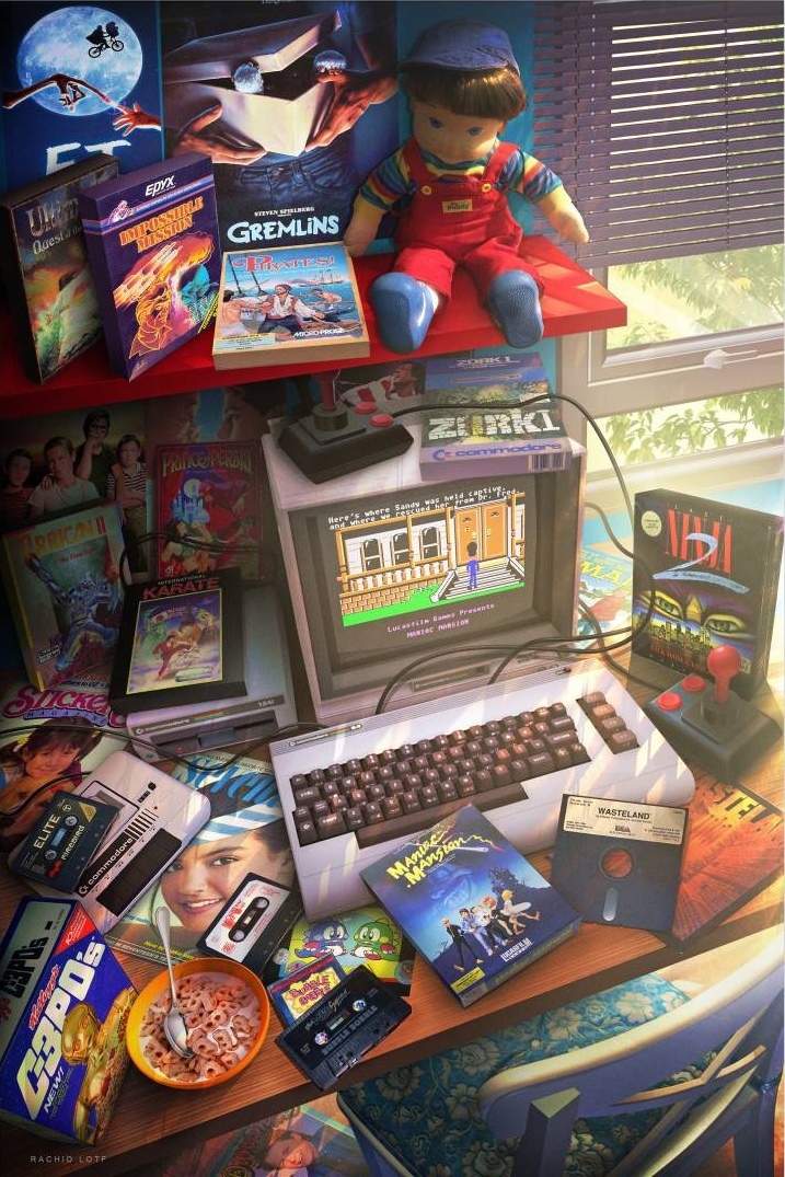 A post of pinching nostalgia - Nostalgia, Games, Computer games, Video game, Art, Rachid Lotf, Longpost, Retro